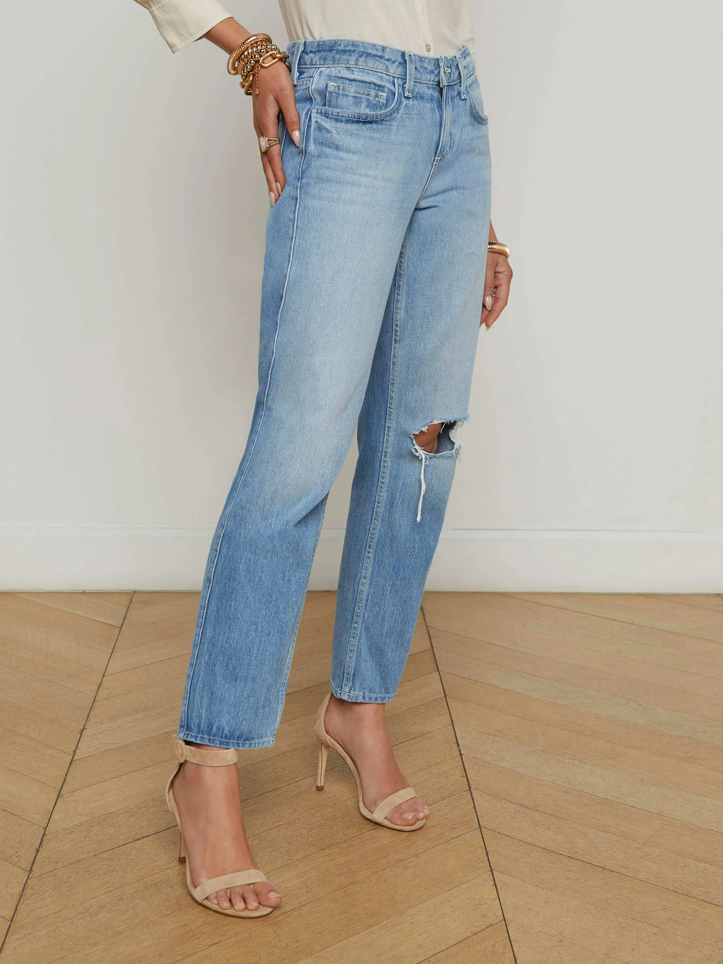 Nevia Slouchy Straight-Leg Jean sold by L'AGENCE product image thumbnail 3