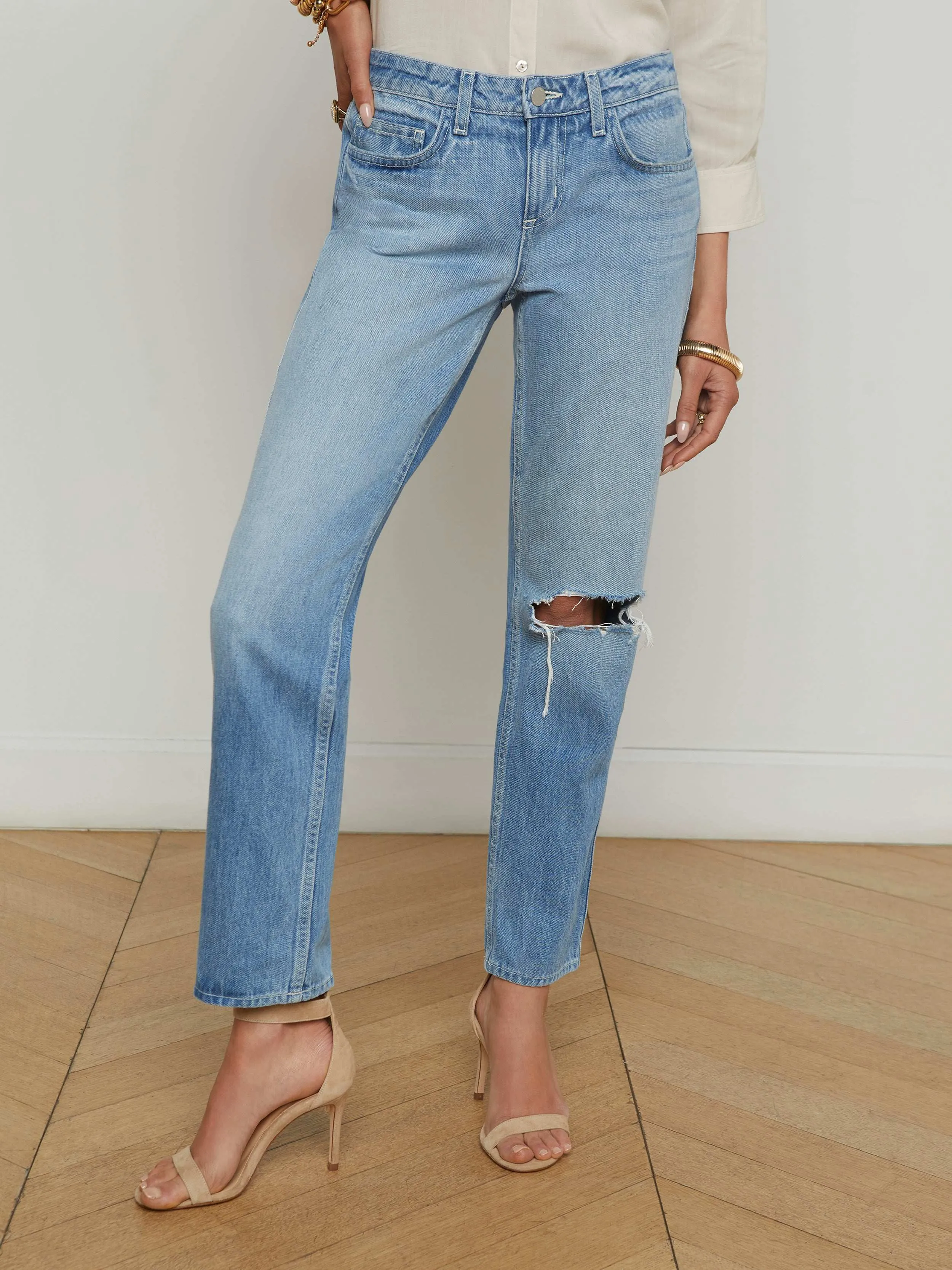 Nevia Slouchy Straight-Leg Jean sold by L'AGENCE product image thumbnail 2