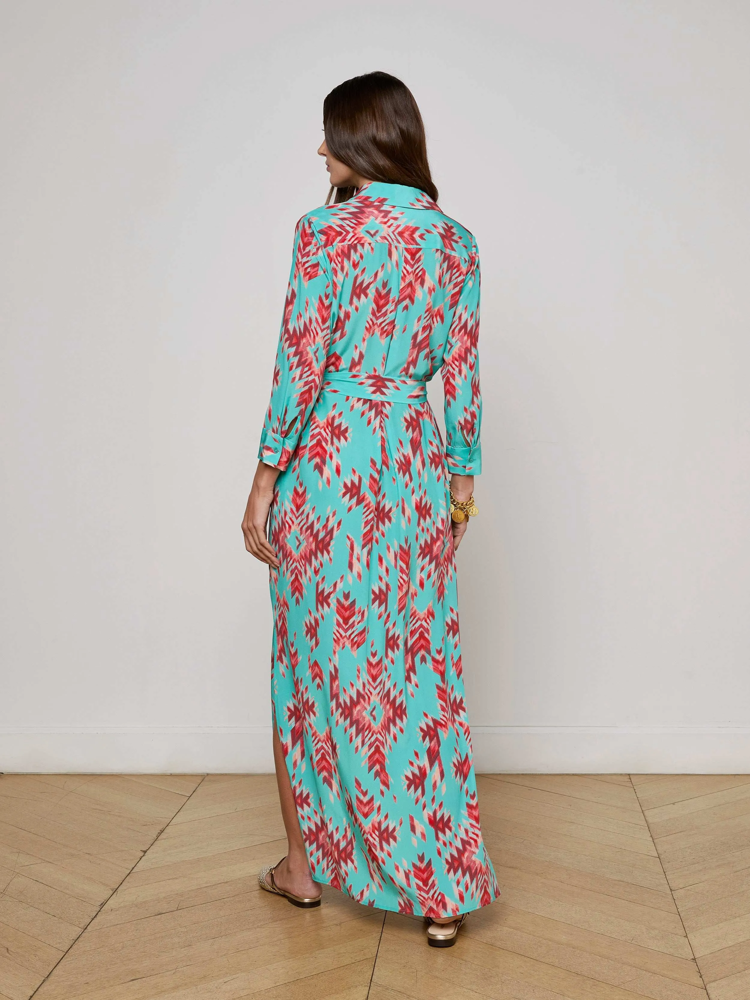 Cameron Silk Shirt Dress sold by L'AGENCE product image thumbnail 4