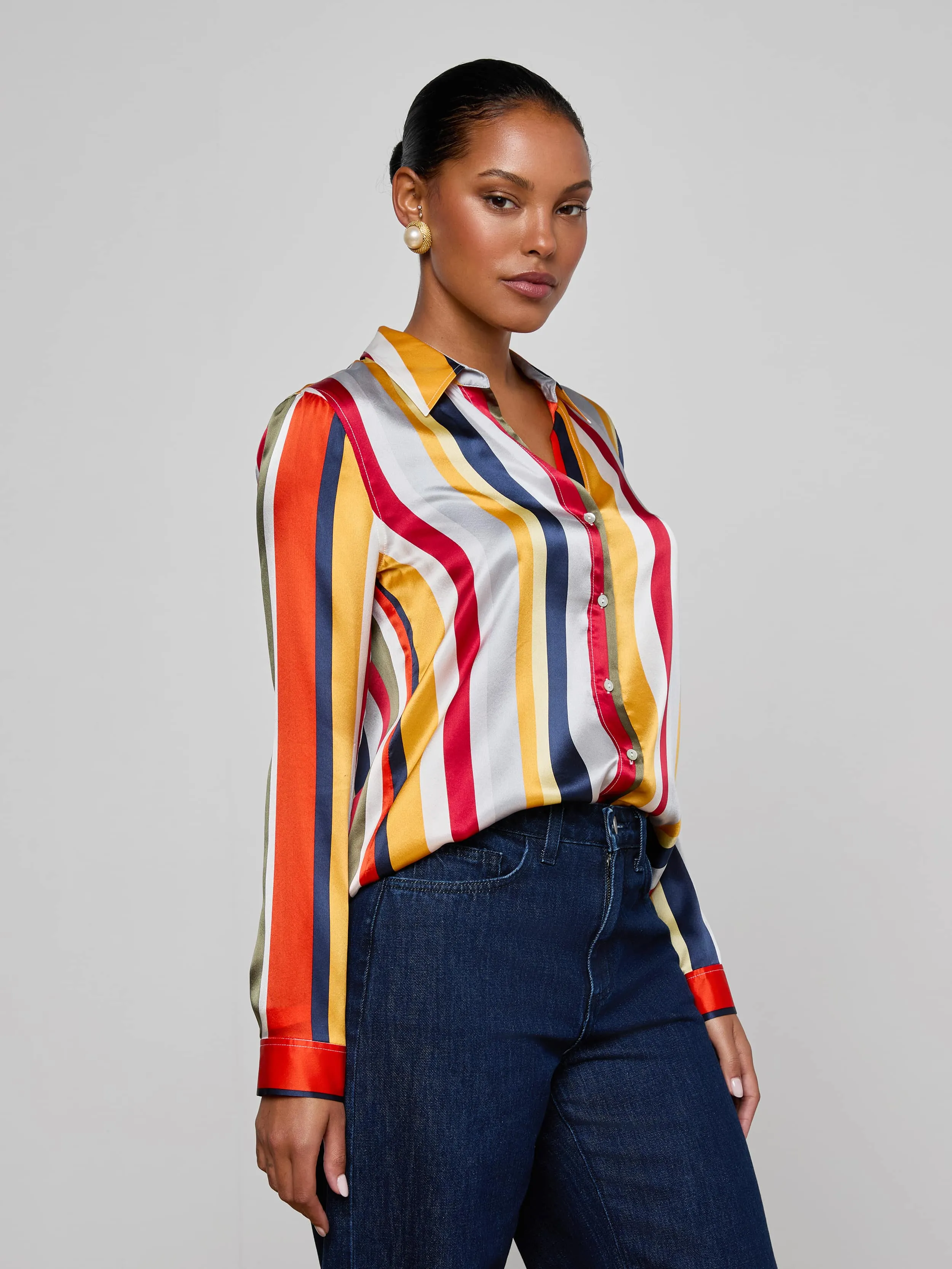 Tyler Silk Blouse sold by L'AGENCE product image thumbnail 4