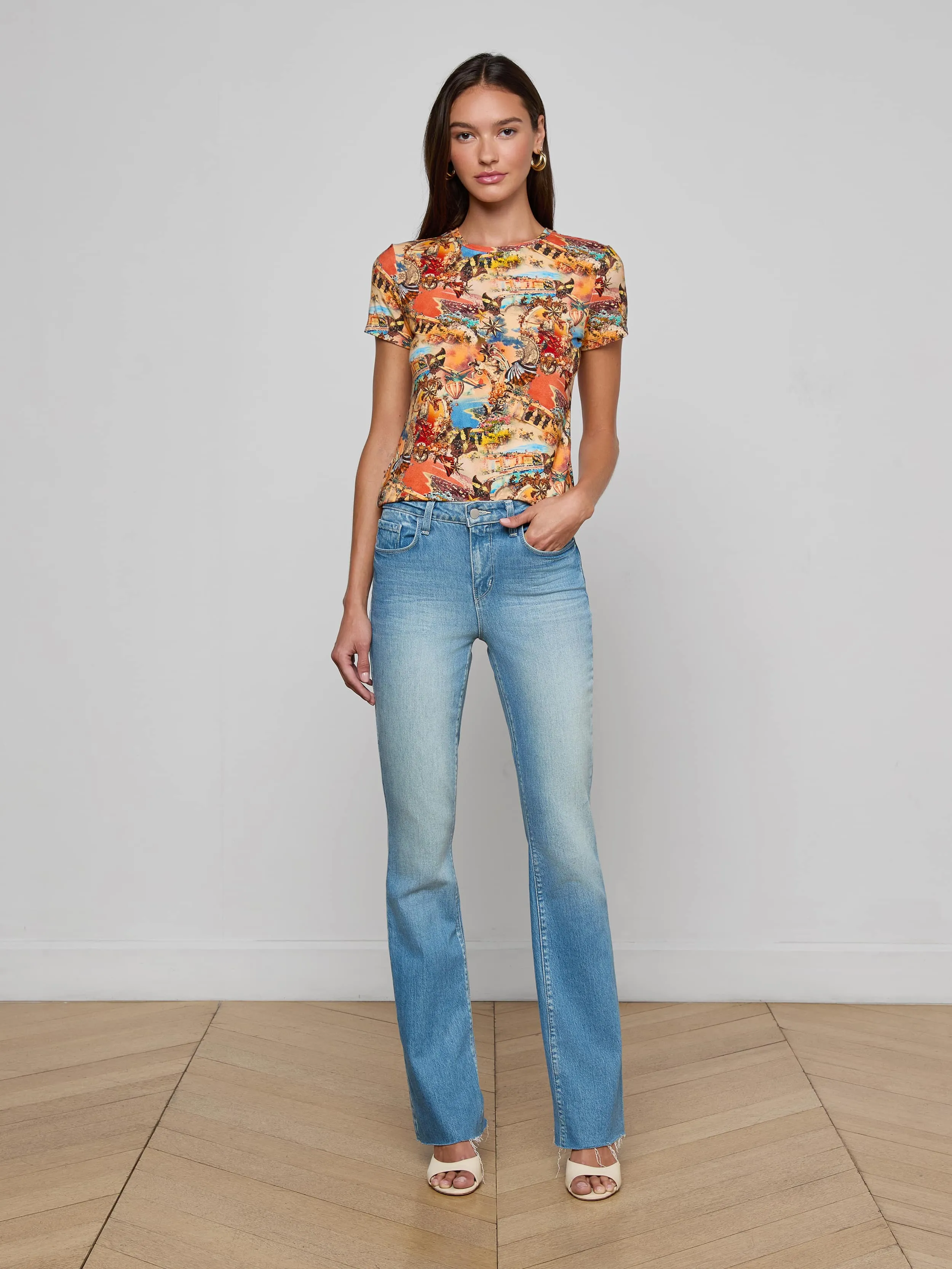 Ressi Fitted Tee sold by L'AGENCE product image thumbnail 3