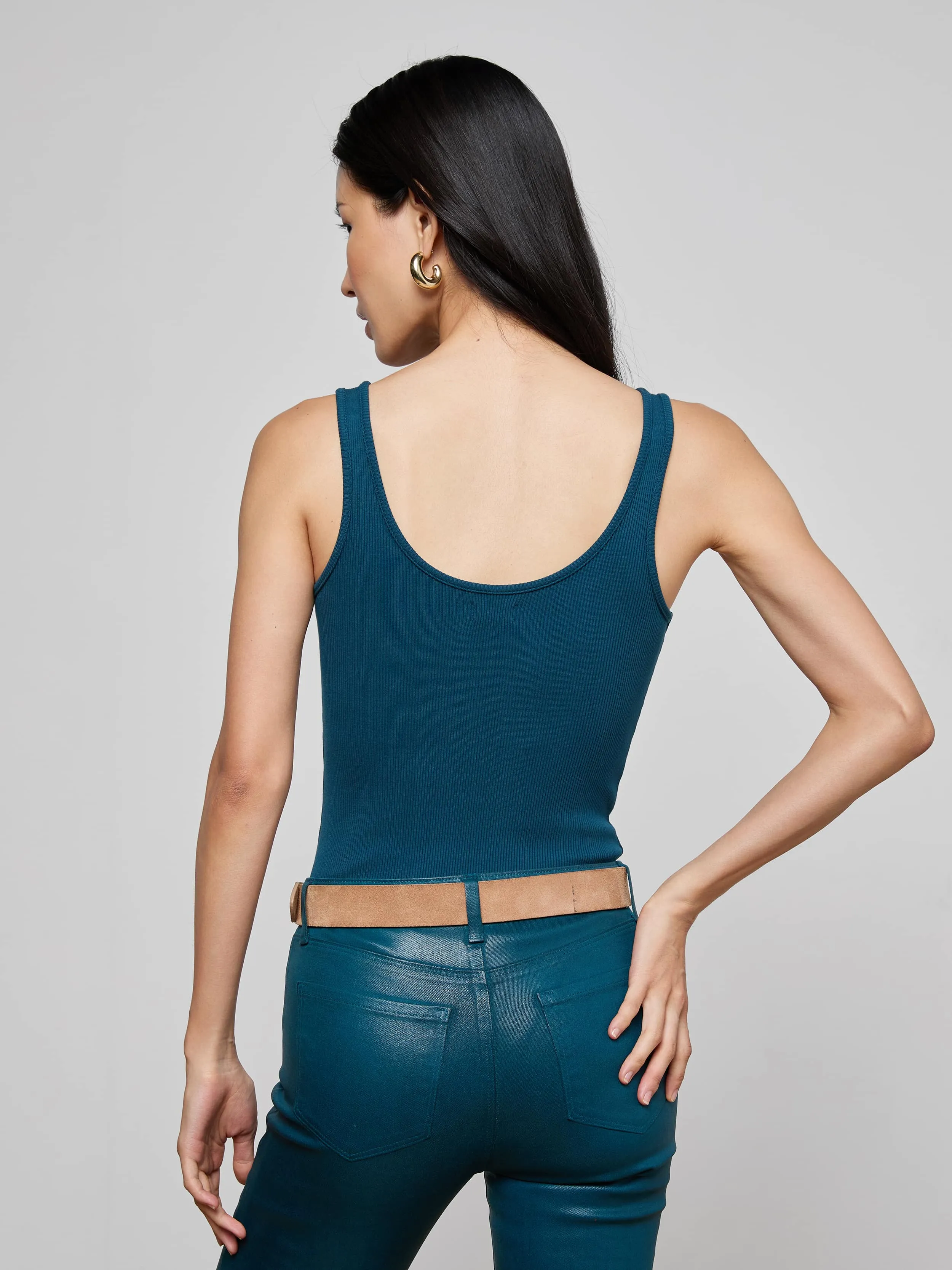 Nica Scoopneck Bodysuit sold by L'AGENCE product image thumbnail 4
