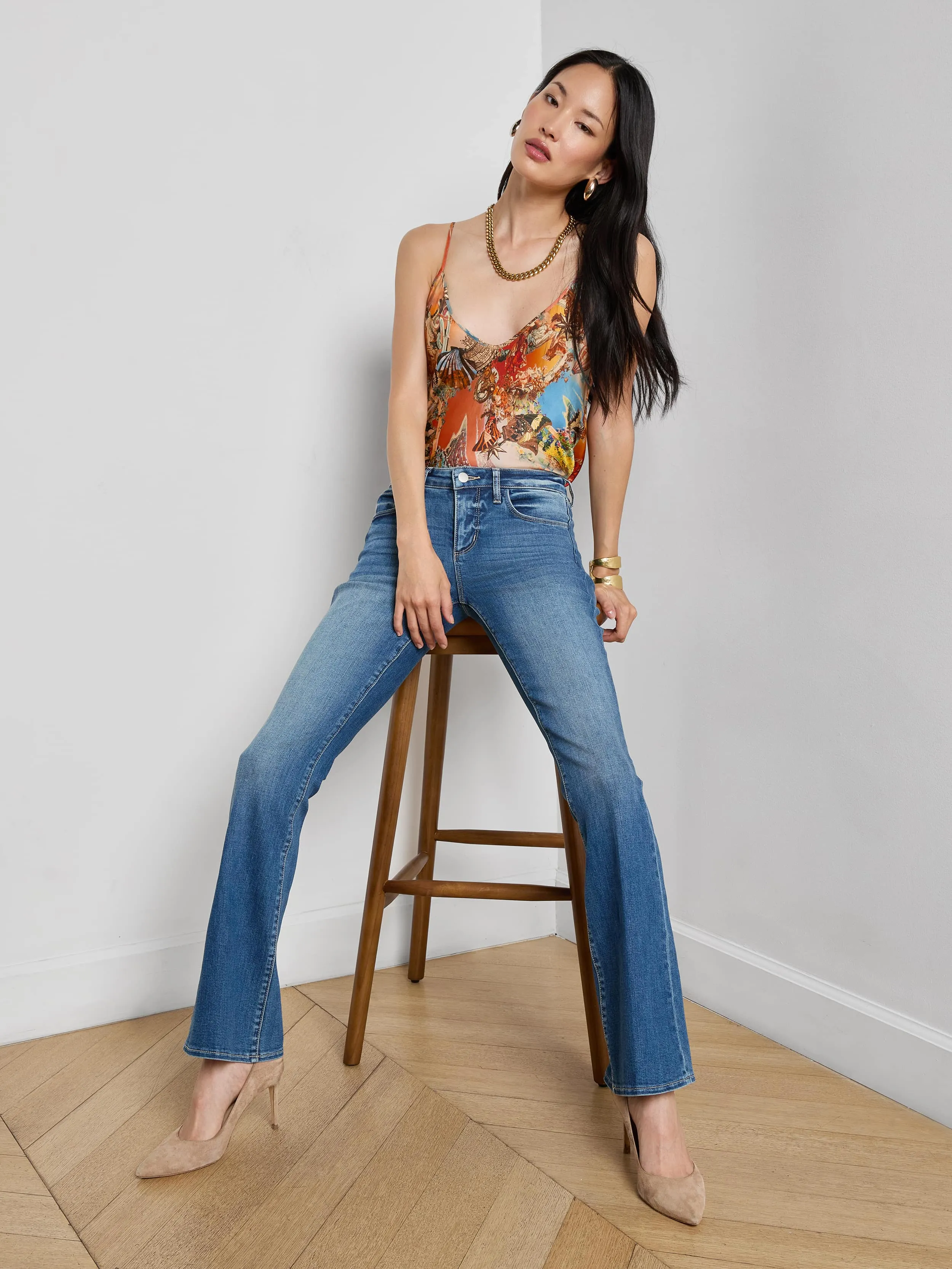 Cara Low-Rise Bootcut Jean sold by L'AGENCE product image thumbnail 5