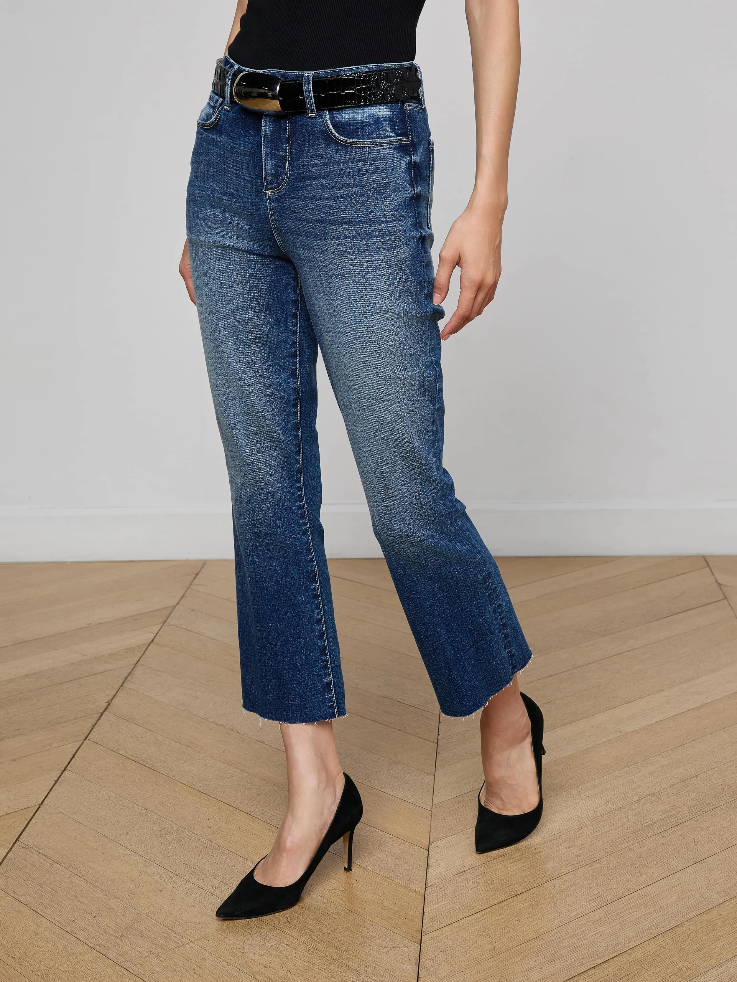 Kendra Cropped Flare Jean sold by L'AGENCE product image thumbnail 3