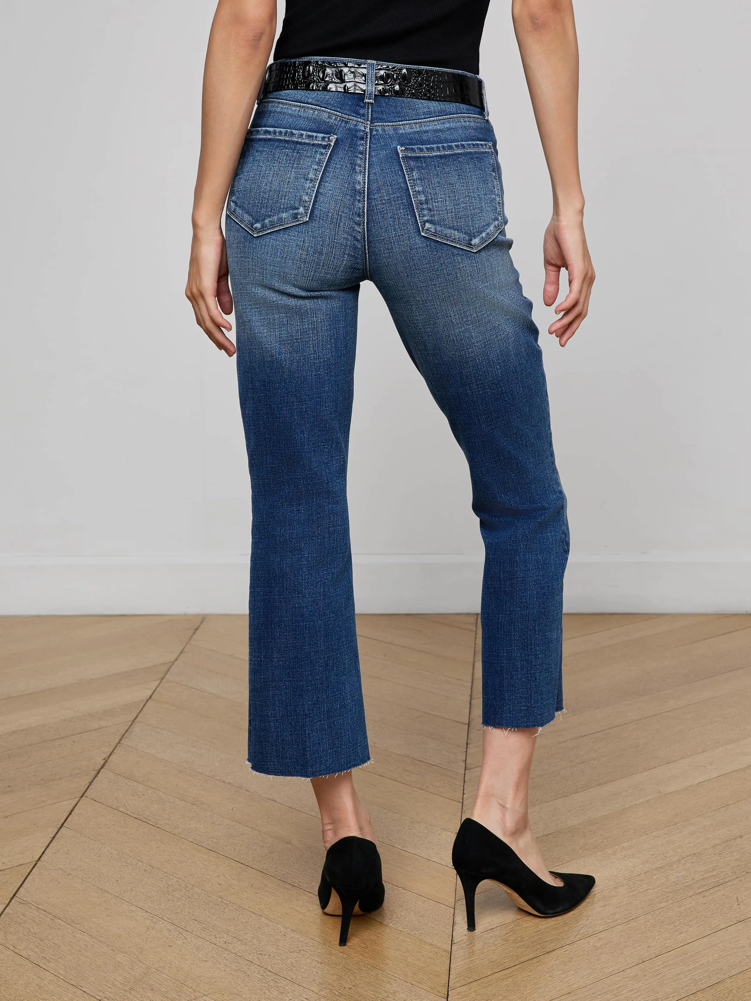 Kendra Cropped Flare Jean sold by L'AGENCE product image thumbnail 4