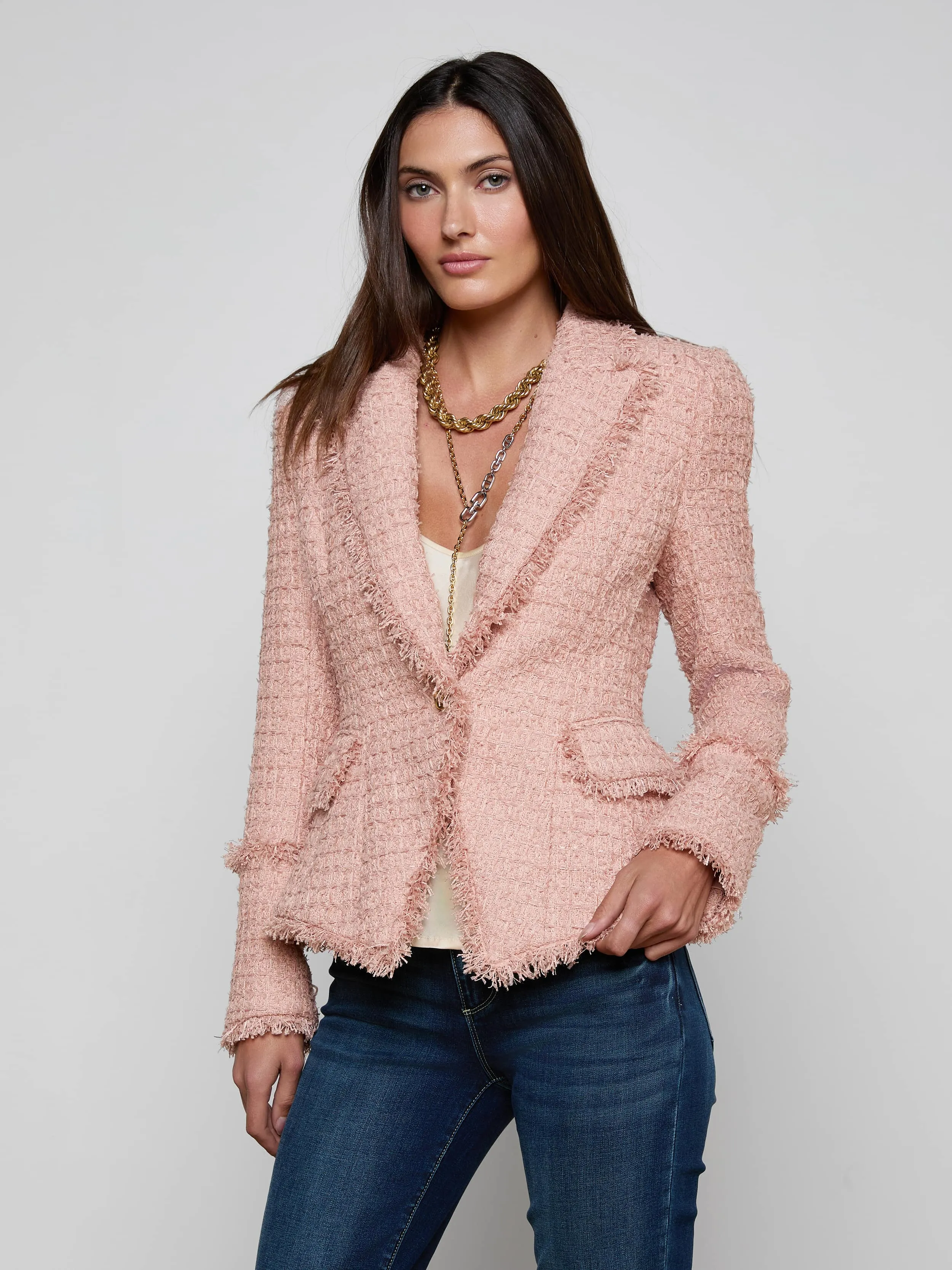 Kaisley Tweed Blazer sold by L'AGENCE product image thumbnail 2
