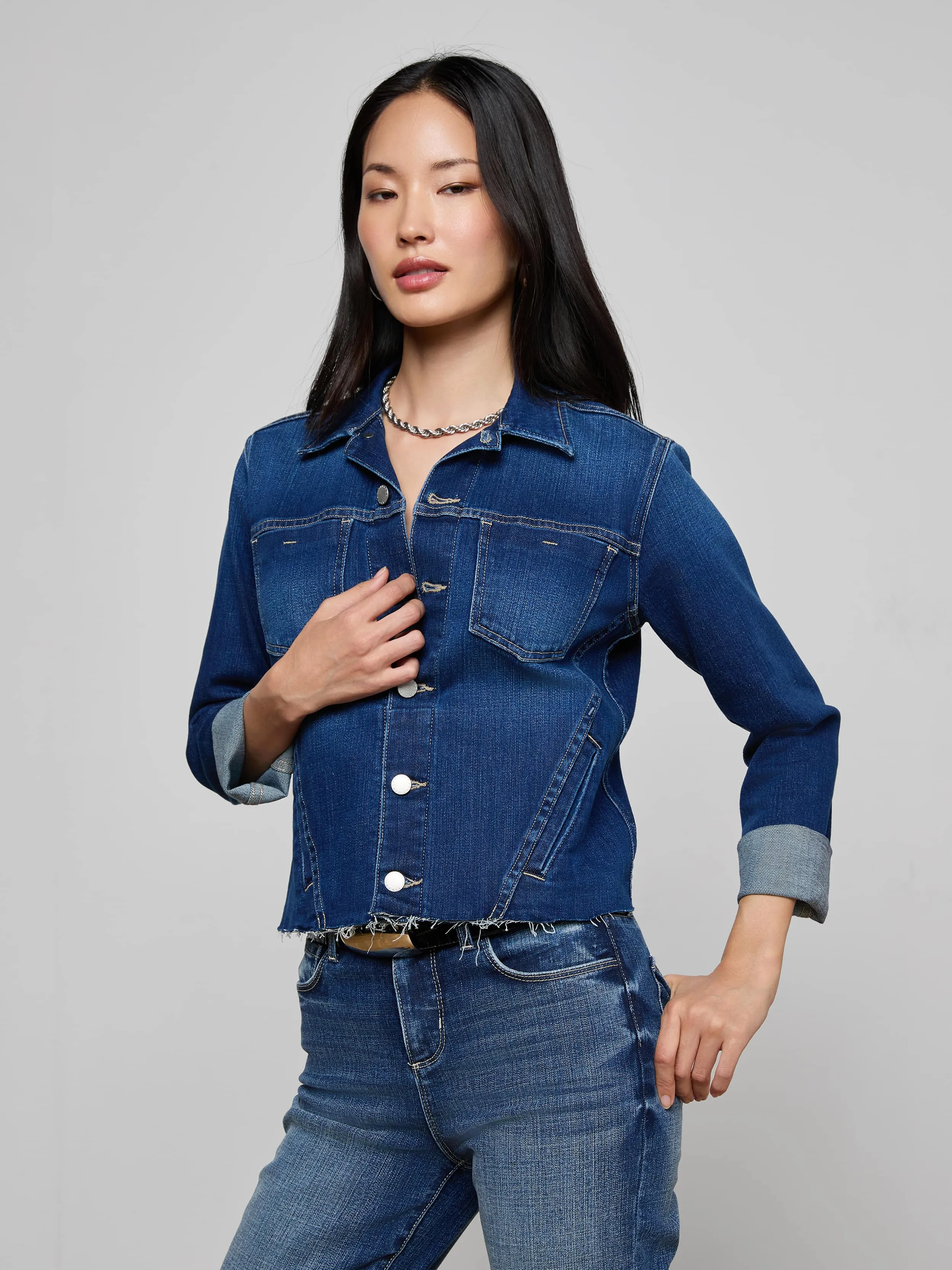 Janelle Jean Jacket sold by L'AGENCE product image thumbnail 2