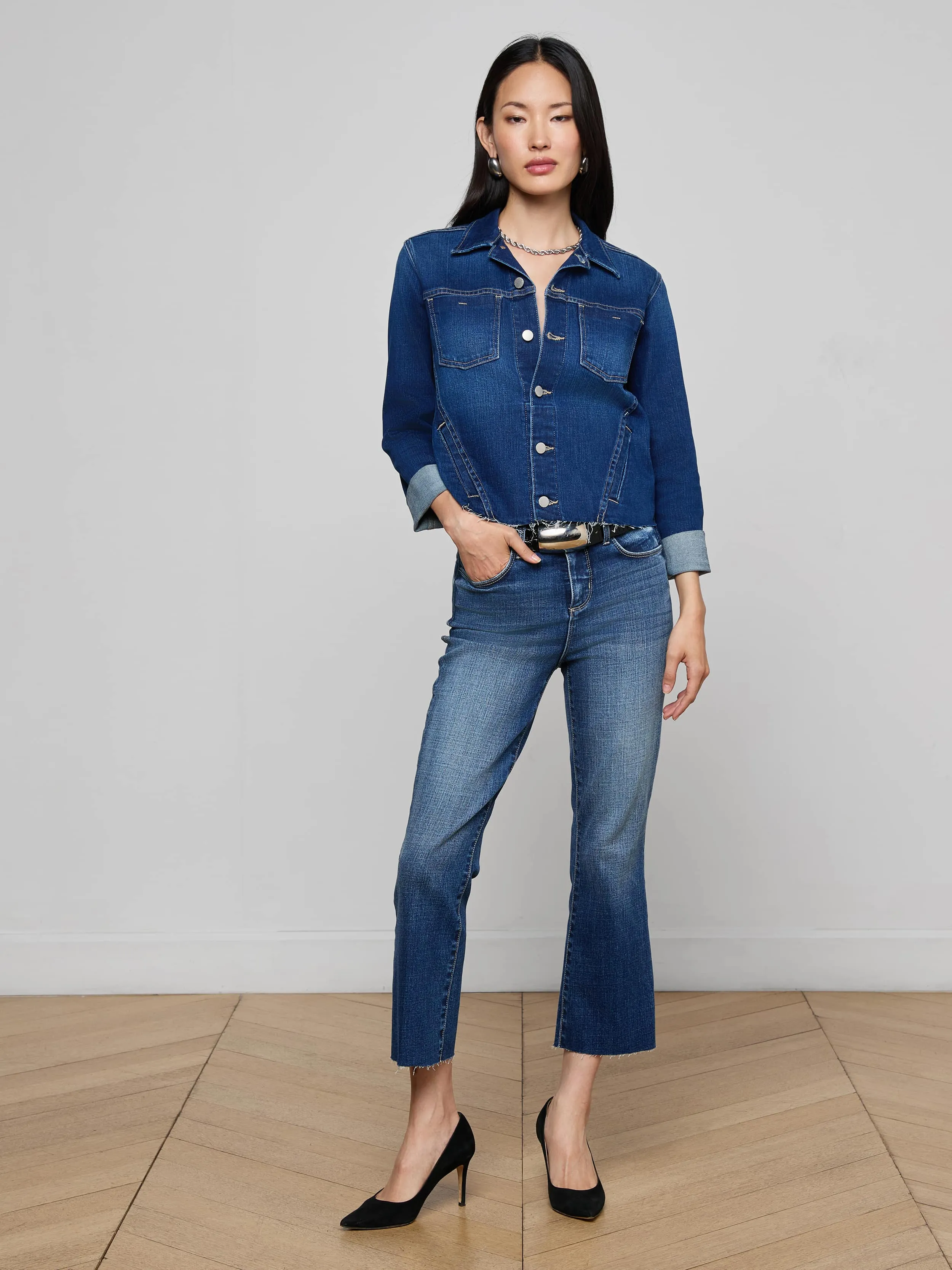 Janelle Jean Jacket sold by L'AGENCE product image thumbnail 3