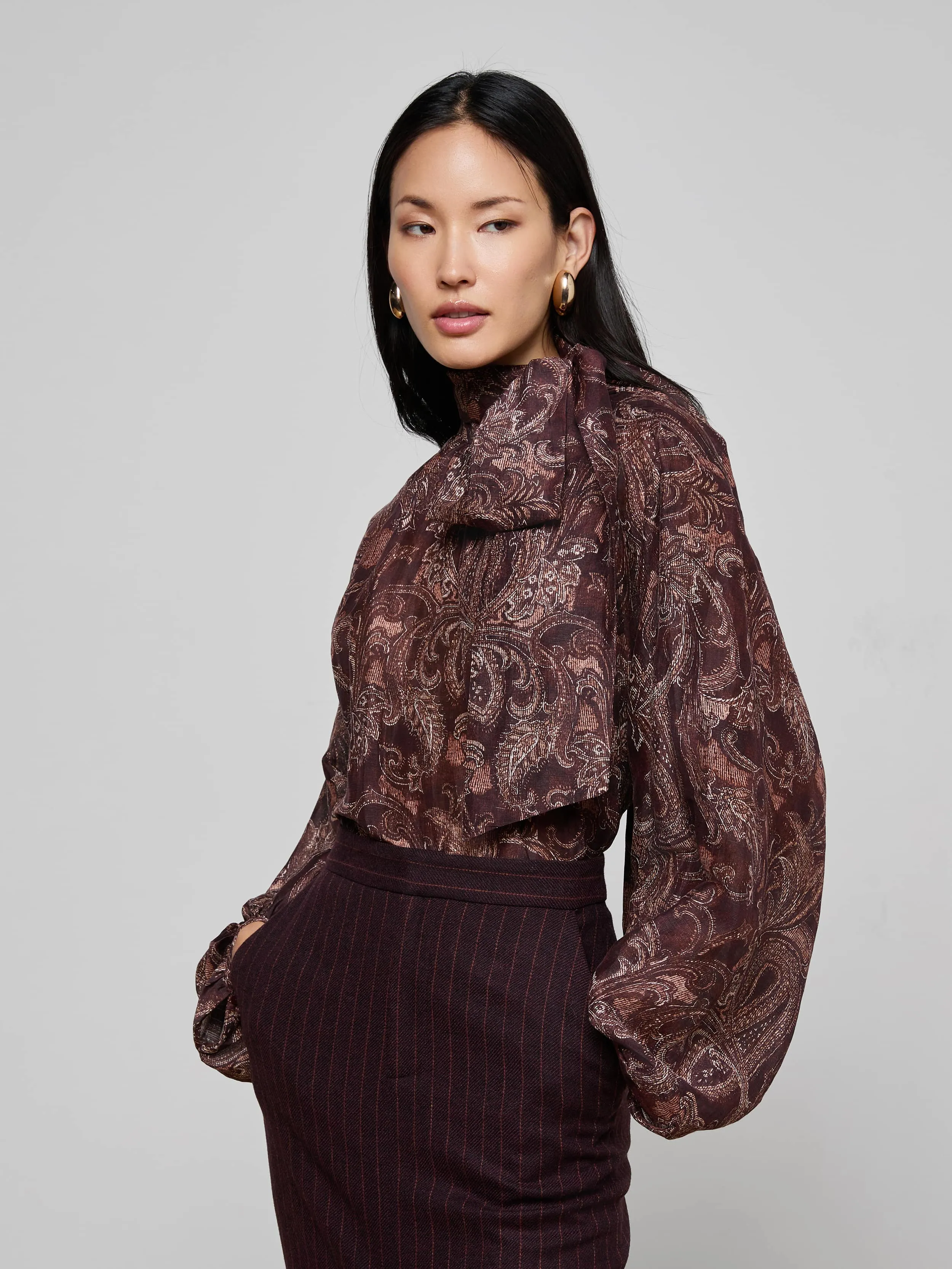 Rhett Oversized Blouse sold by L'AGENCE product image thumbnail 4