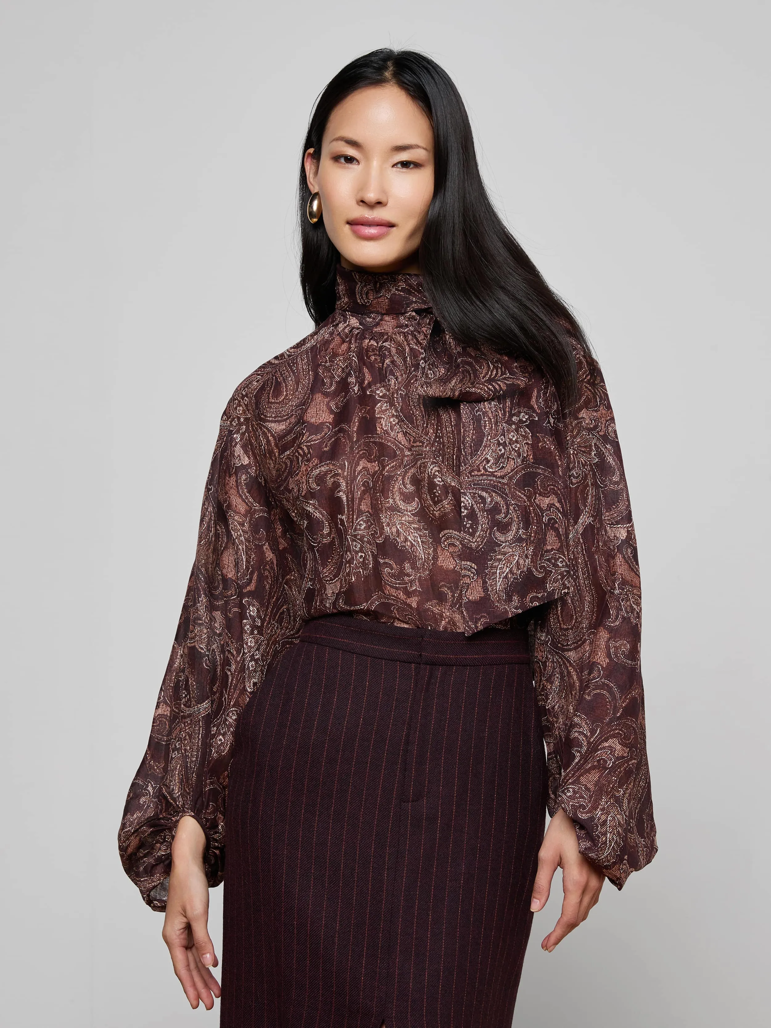 Rhett Oversized Blouse sold by L'AGENCE product image thumbnail 3
