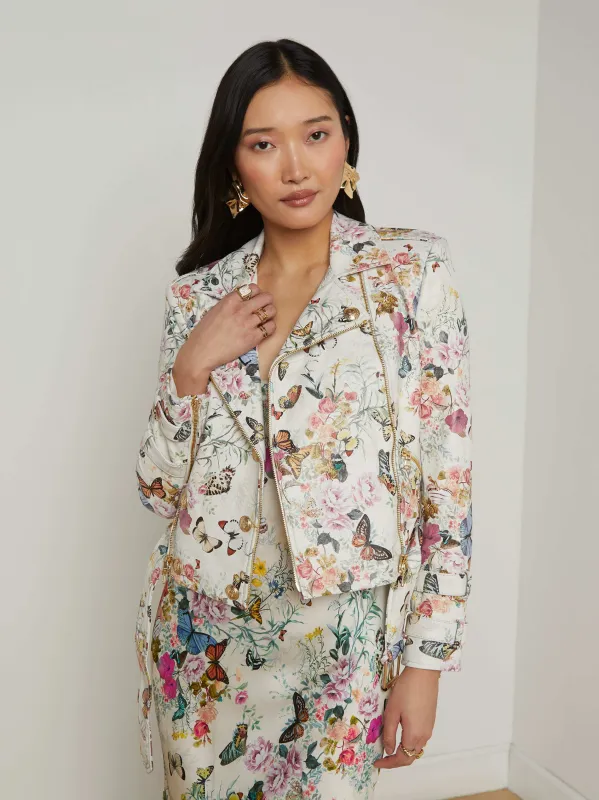 Billie Belted Leather Jacket sold by L'AGENCE