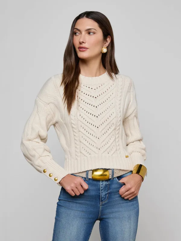 Storm Cable-Knit Sweater made by L'AGENCE