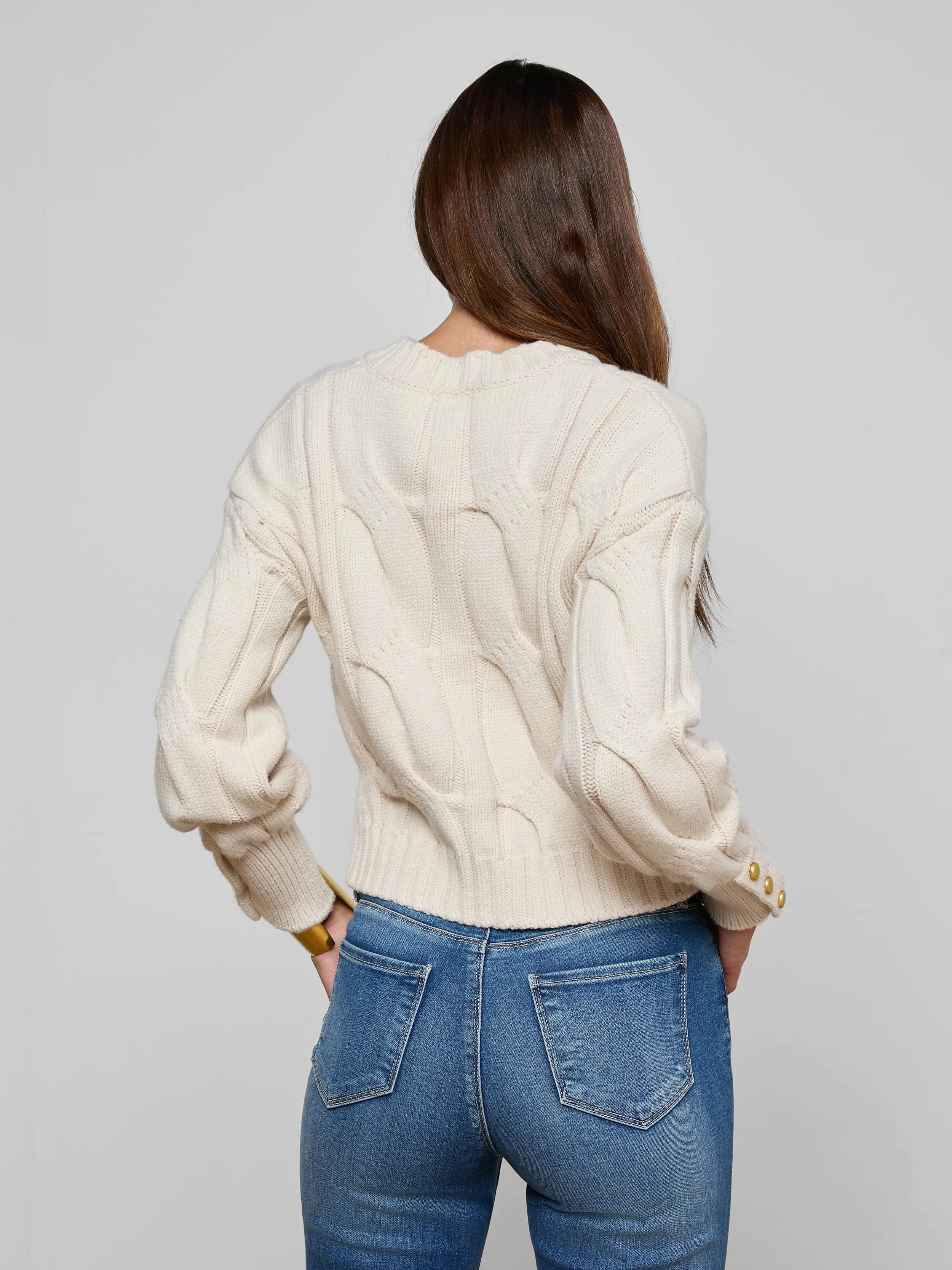 Storm Cable-Knit Sweater sold by L'AGENCE product image thumbnail 4