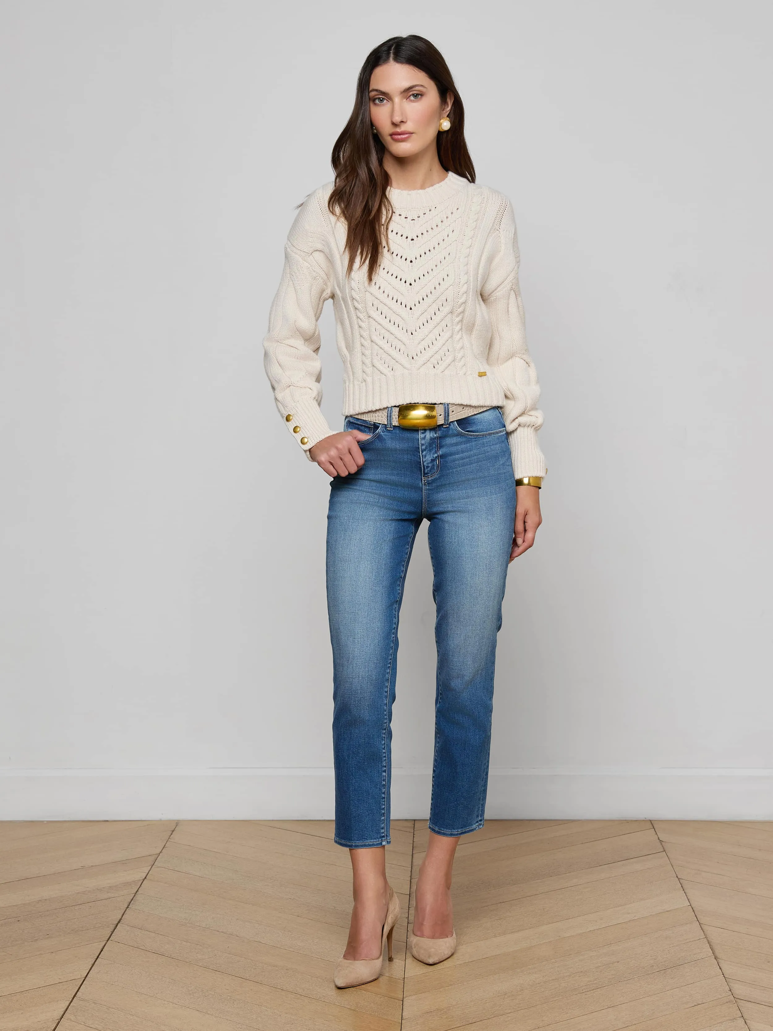 Storm Cable-Knit Sweater sold by L'AGENCE product image thumbnail 3