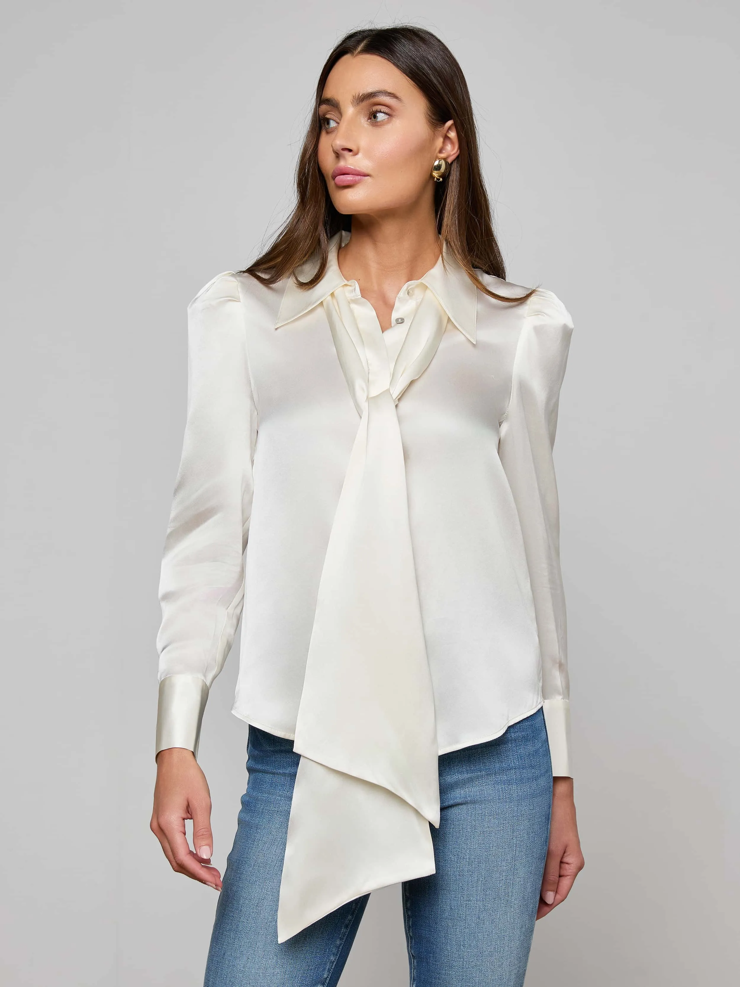 Honey Silk Blouse sold by L'AGENCE product image thumbnail 2