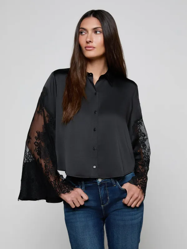 Capri Lace Sleeve Blouse sold by L'AGENCE