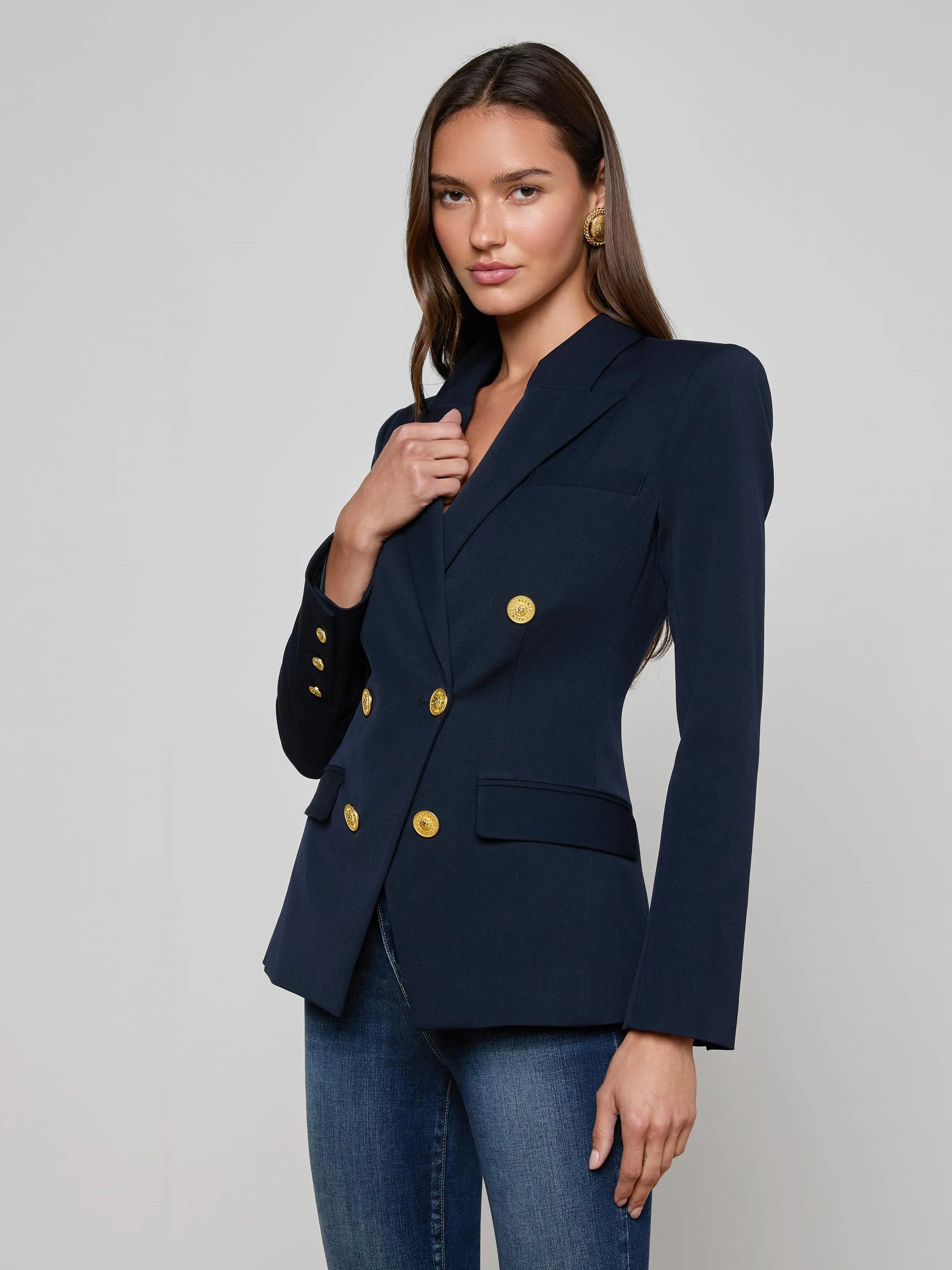 Kyomi Double-Breasted Blazer sold by L'AGENCE product image thumbnail 3
