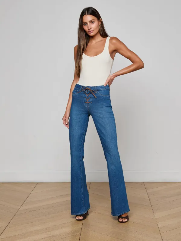 Charis Lace-Up Jean sold by L'AGENCE