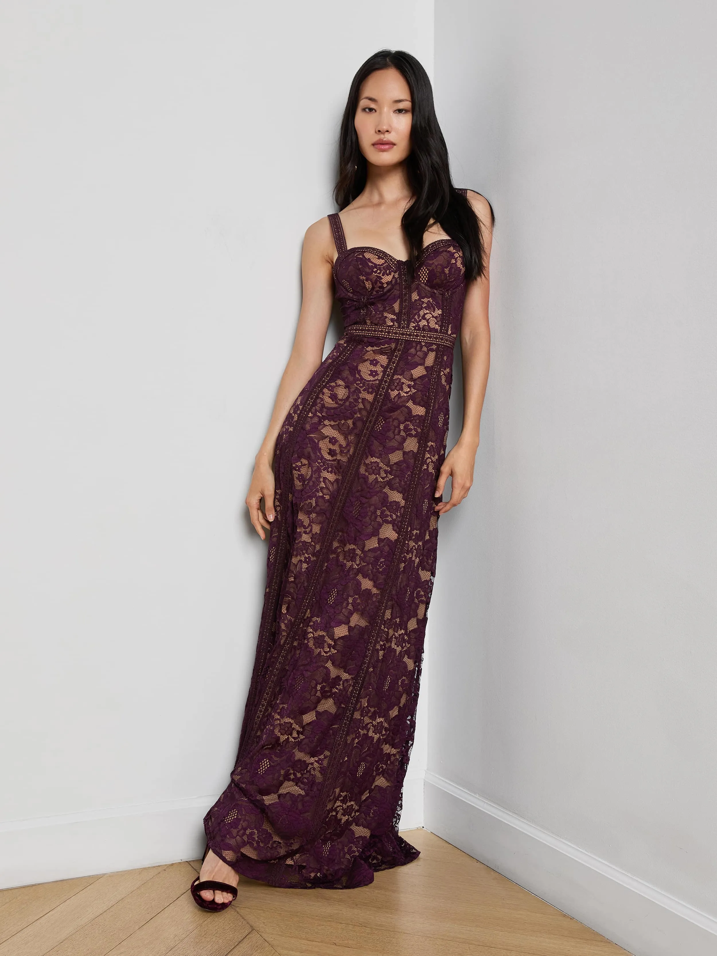 Laynie Lace Maxi Dress sold by L'AGENCE product image thumbnail 4