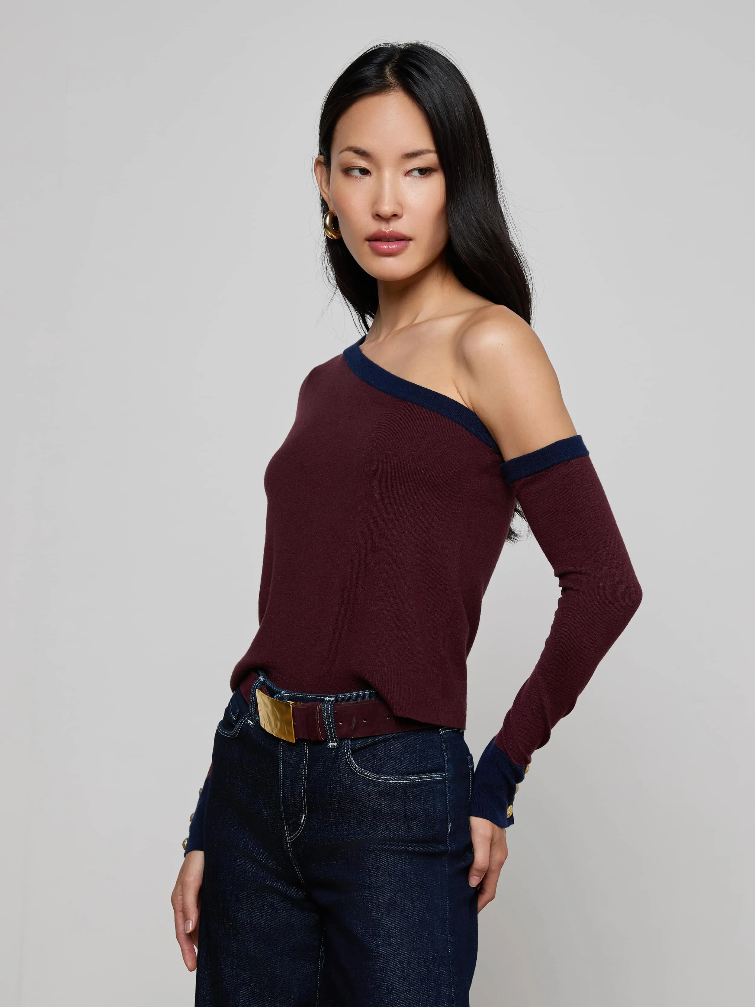 Maeva One-Shoulder Top sold by L'AGENCE product image thumbnail 2