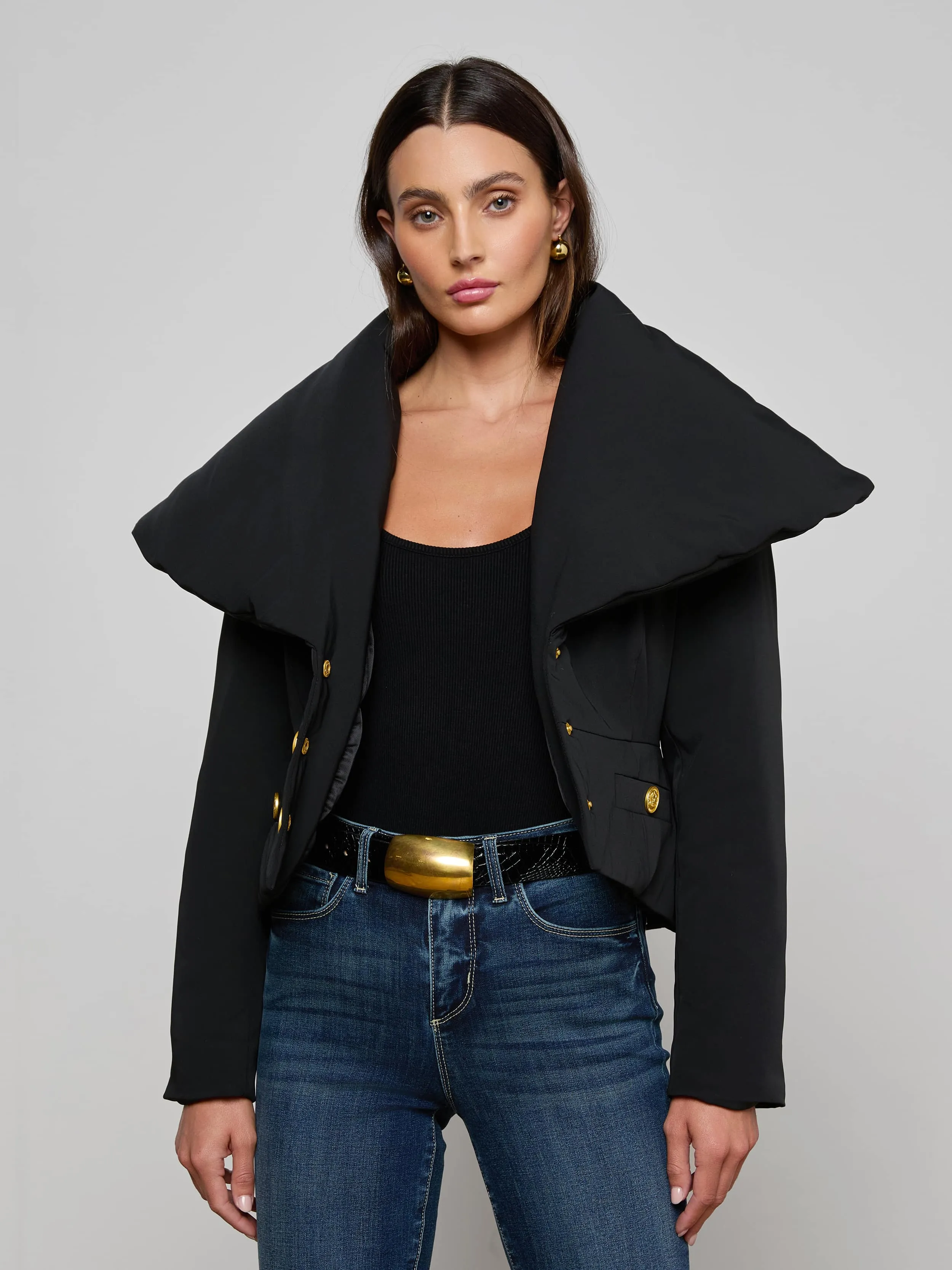 Pippa High Collar Jacket sold by L'AGENCE product image thumbnail 2