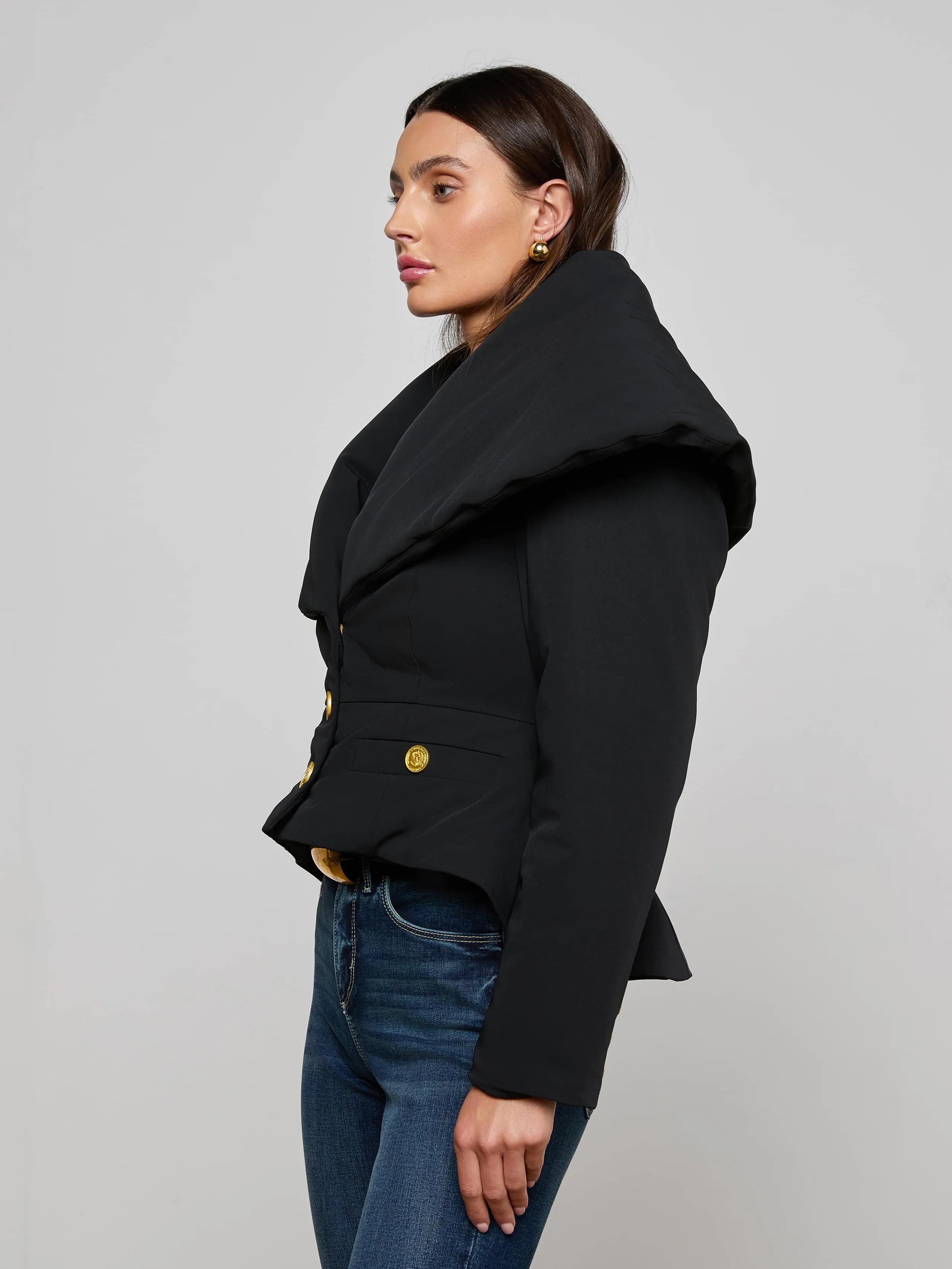 Pippa High Collar Jacket sold by L'AGENCE product image thumbnail 3