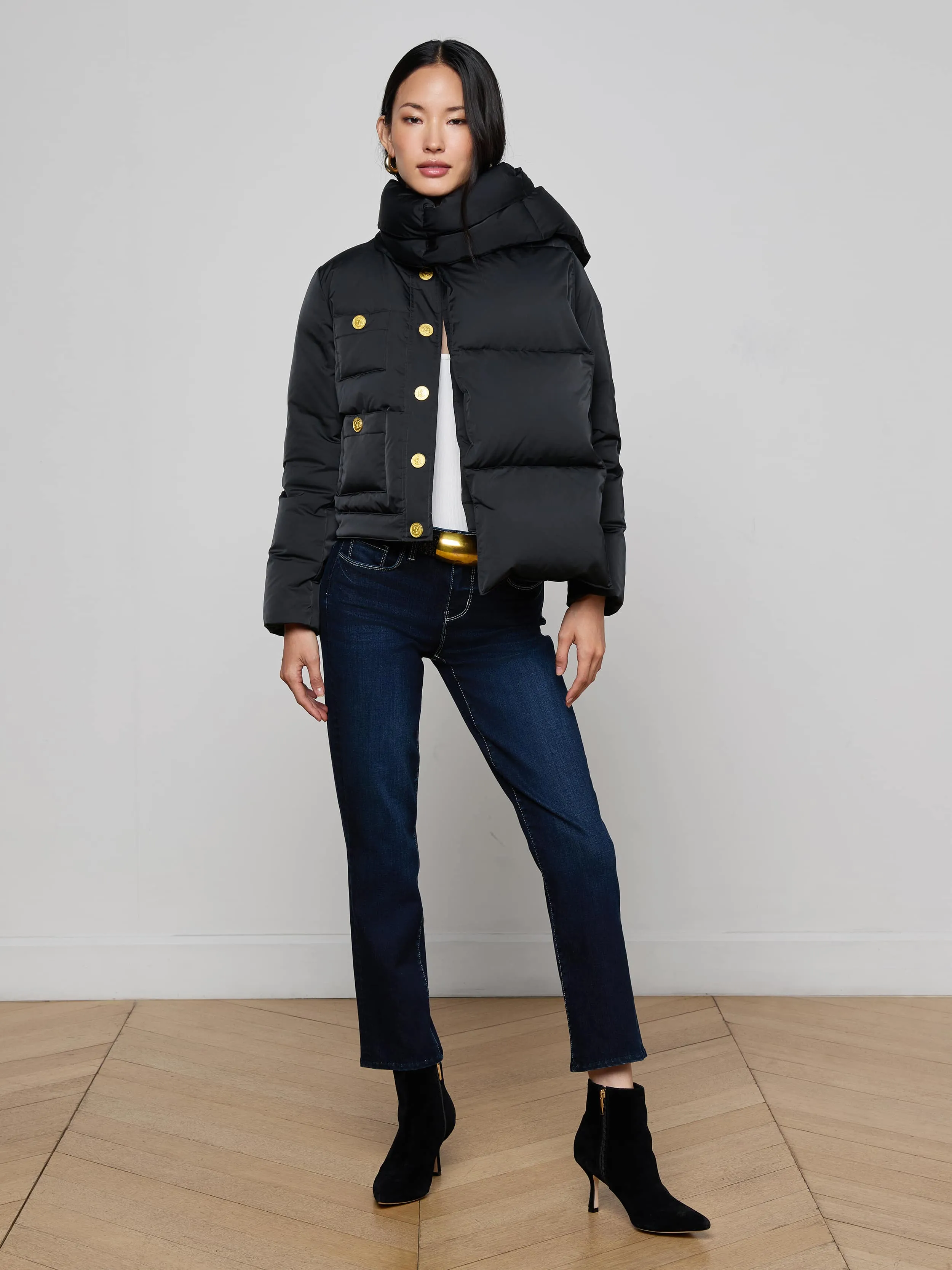 Juana Scarf Puffer Jacket sold by L'AGENCE product image thumbnail 5