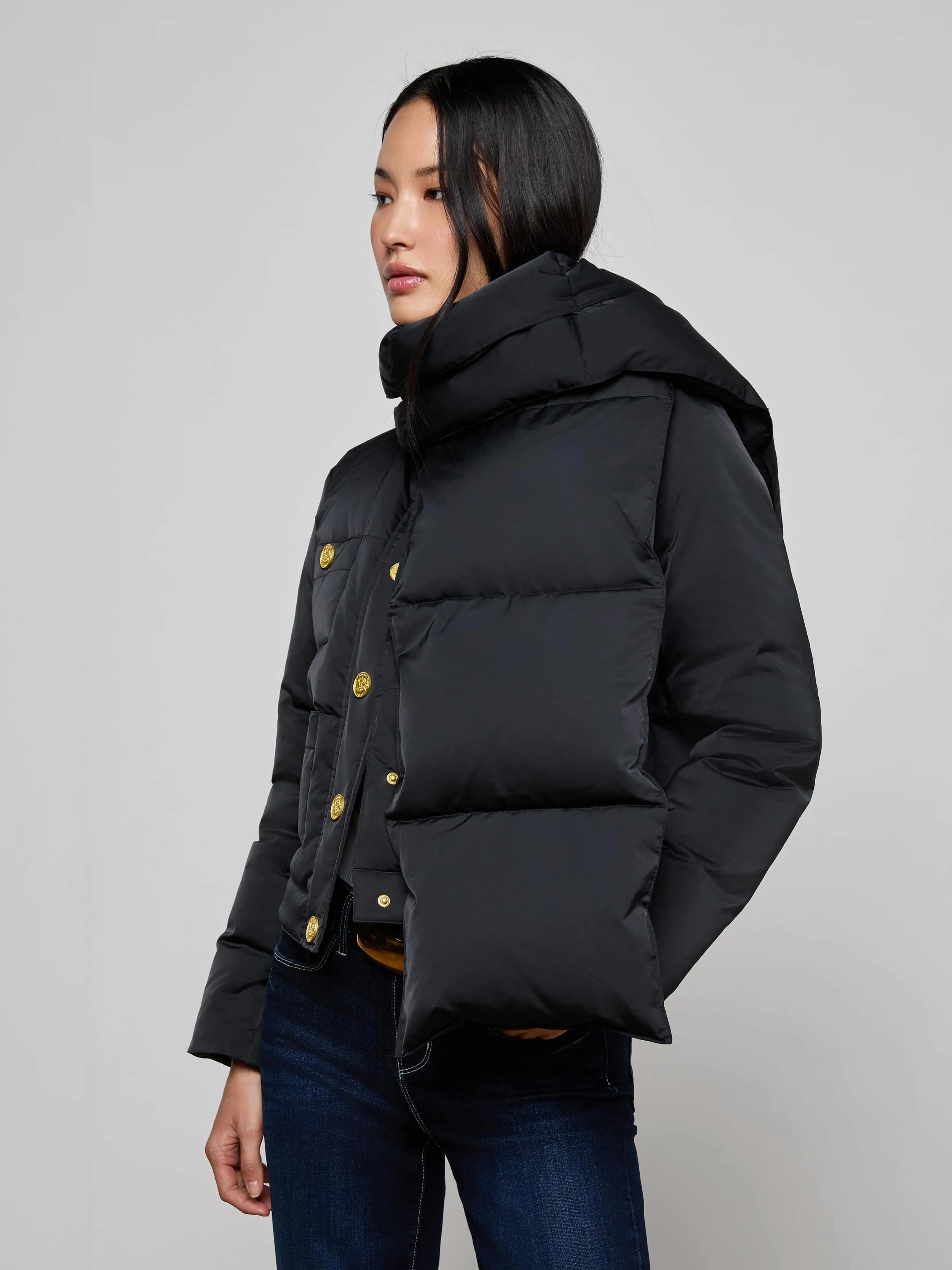 Juana Scarf Puffer Jacket sold by L'AGENCE product image thumbnail 3