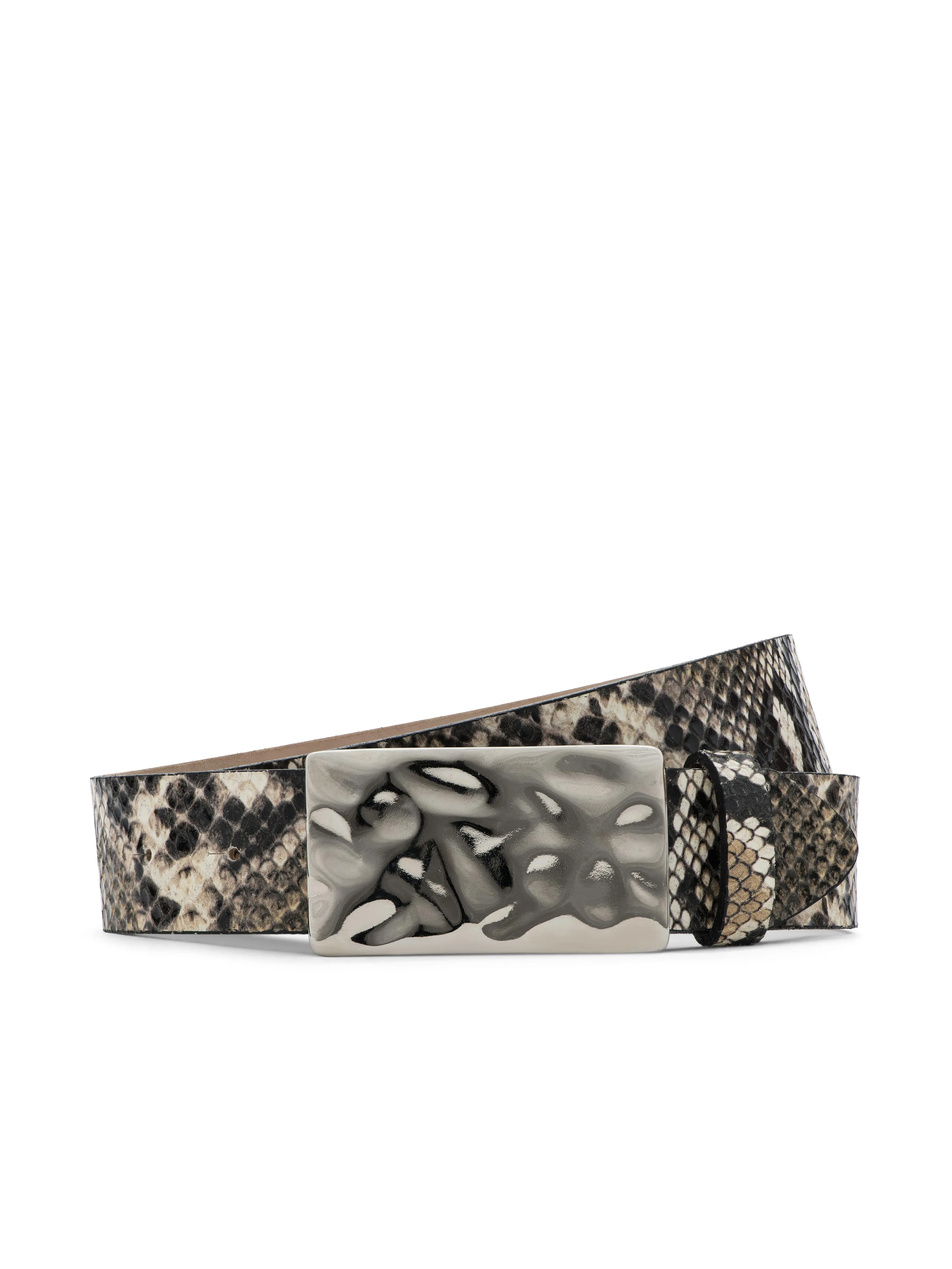Chara Snake-Embossed Leather Belt sold by L'AGENCE product image thumbnail 3