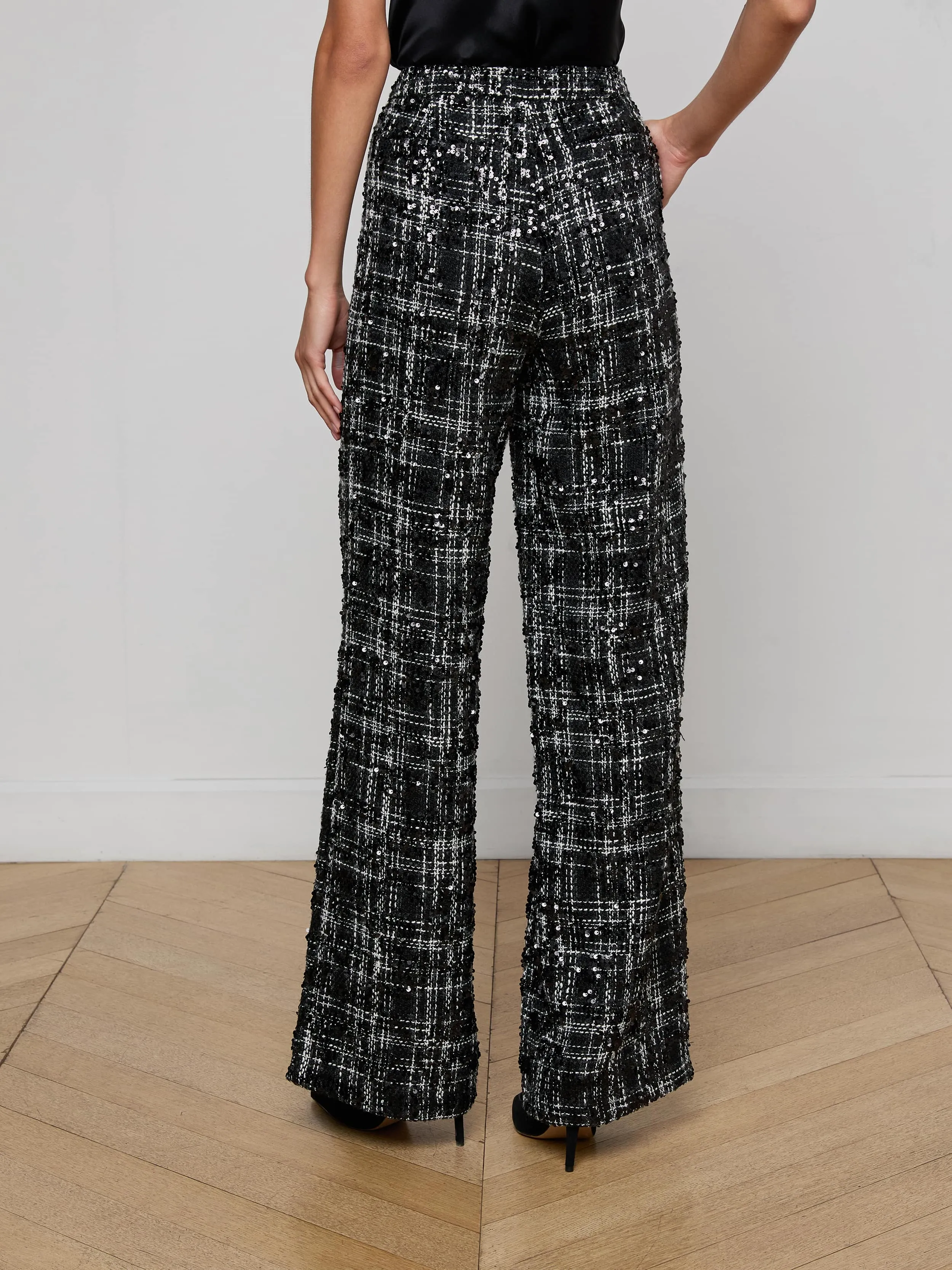 Livvy Tweed Trouser sold by L'AGENCE product image thumbnail 4