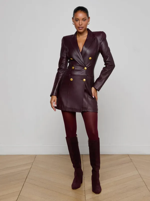 Tora Leather Blazer Dress sold by L'AGENCE