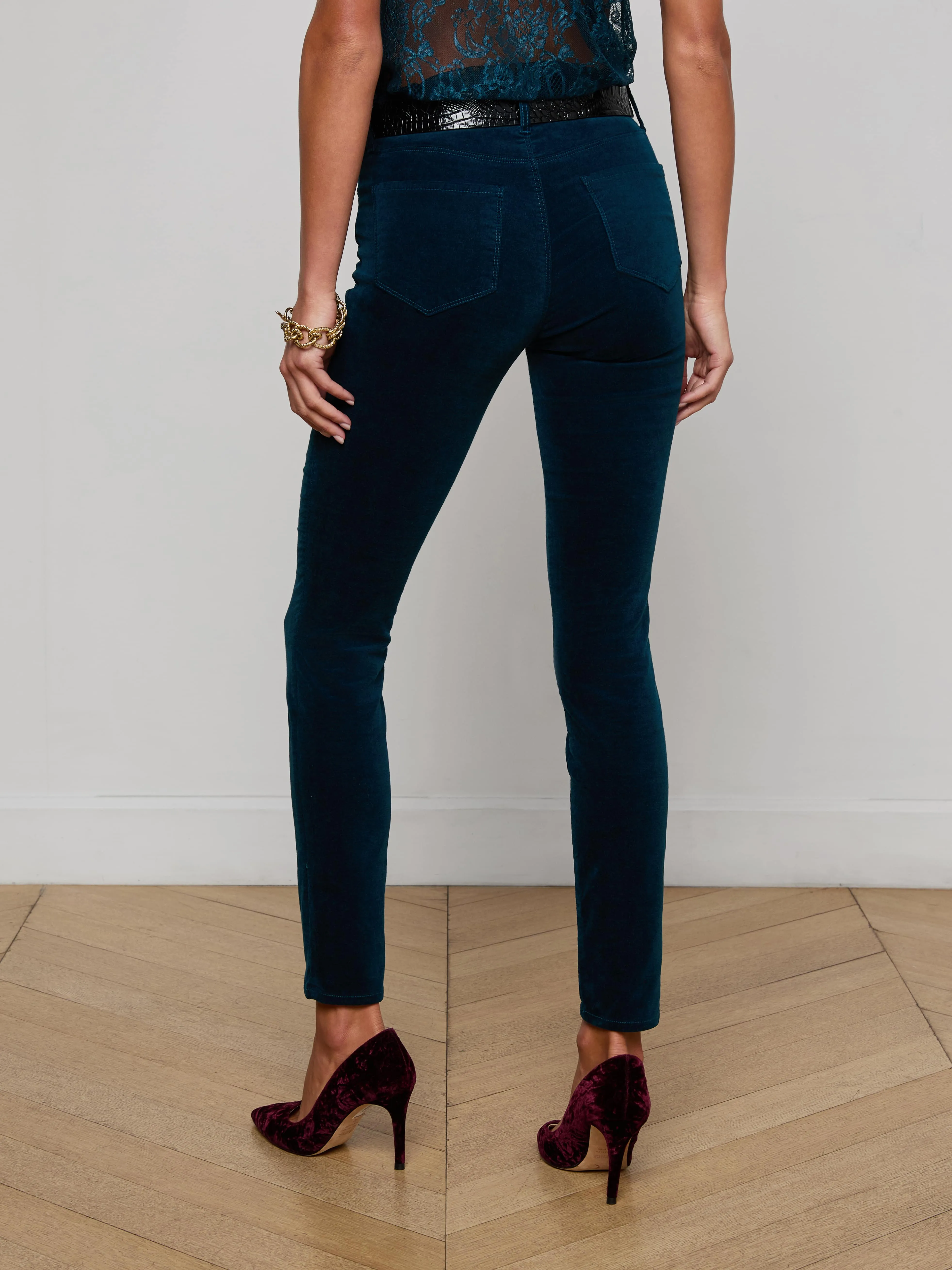 Marguerite Velvet Skinny Jean sold by L'AGENCE product image thumbnail 4