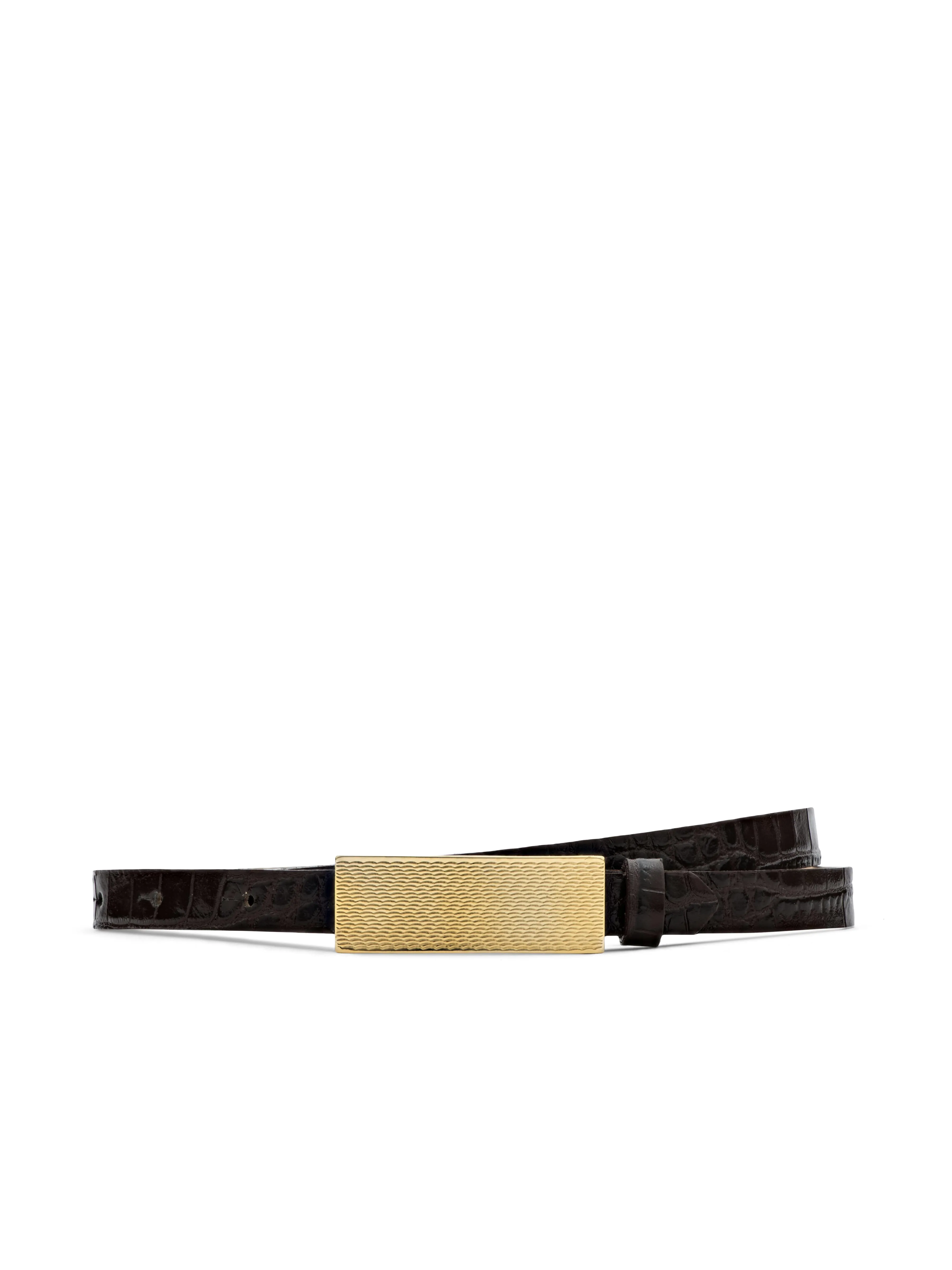 Elyse Croc-Embossed Leather Belt sold by L'AGENCE product image thumbnail 3