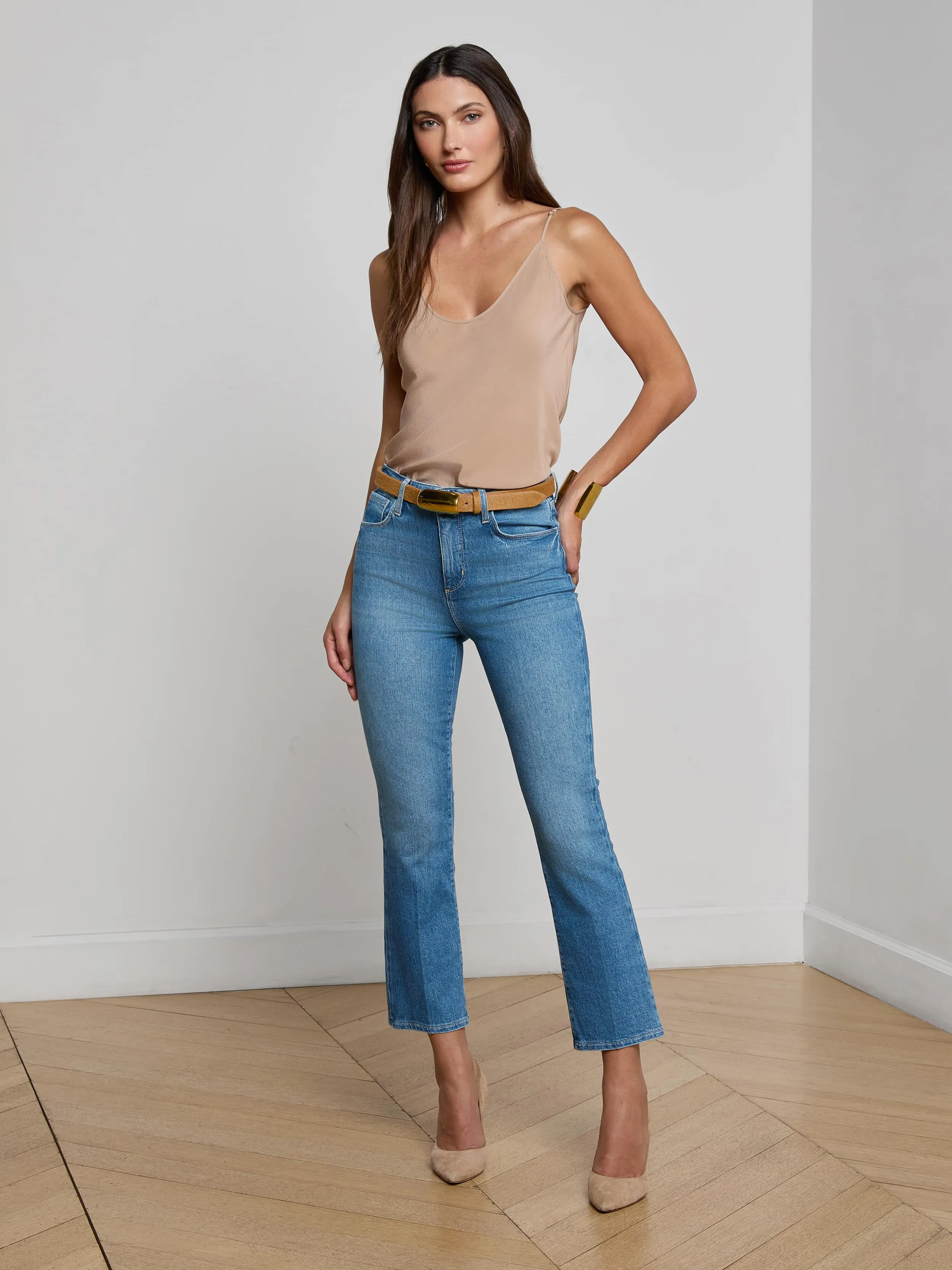 Mira Cropped Bootcut Jean sold by L'AGENCE