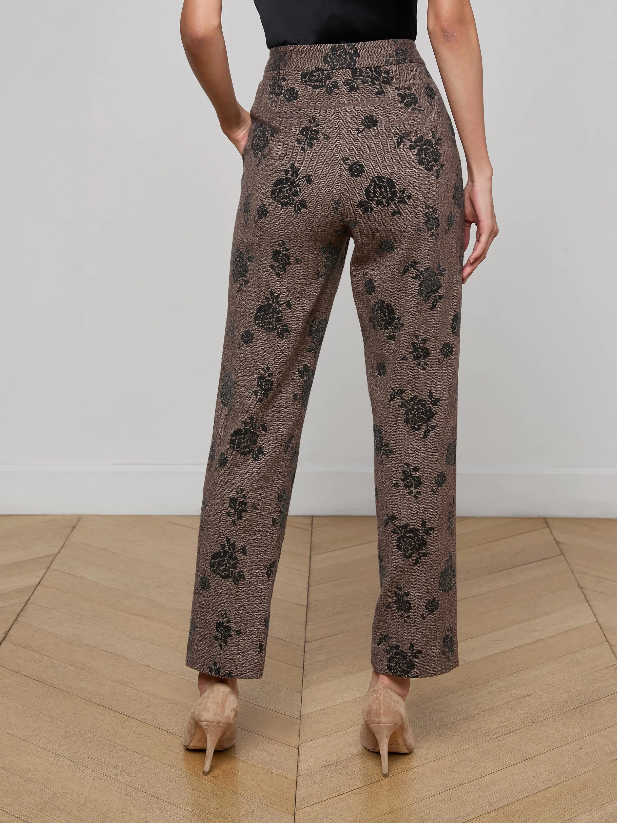 Rebel Flocked Trouser sold by L'AGENCE product image thumbnail 5