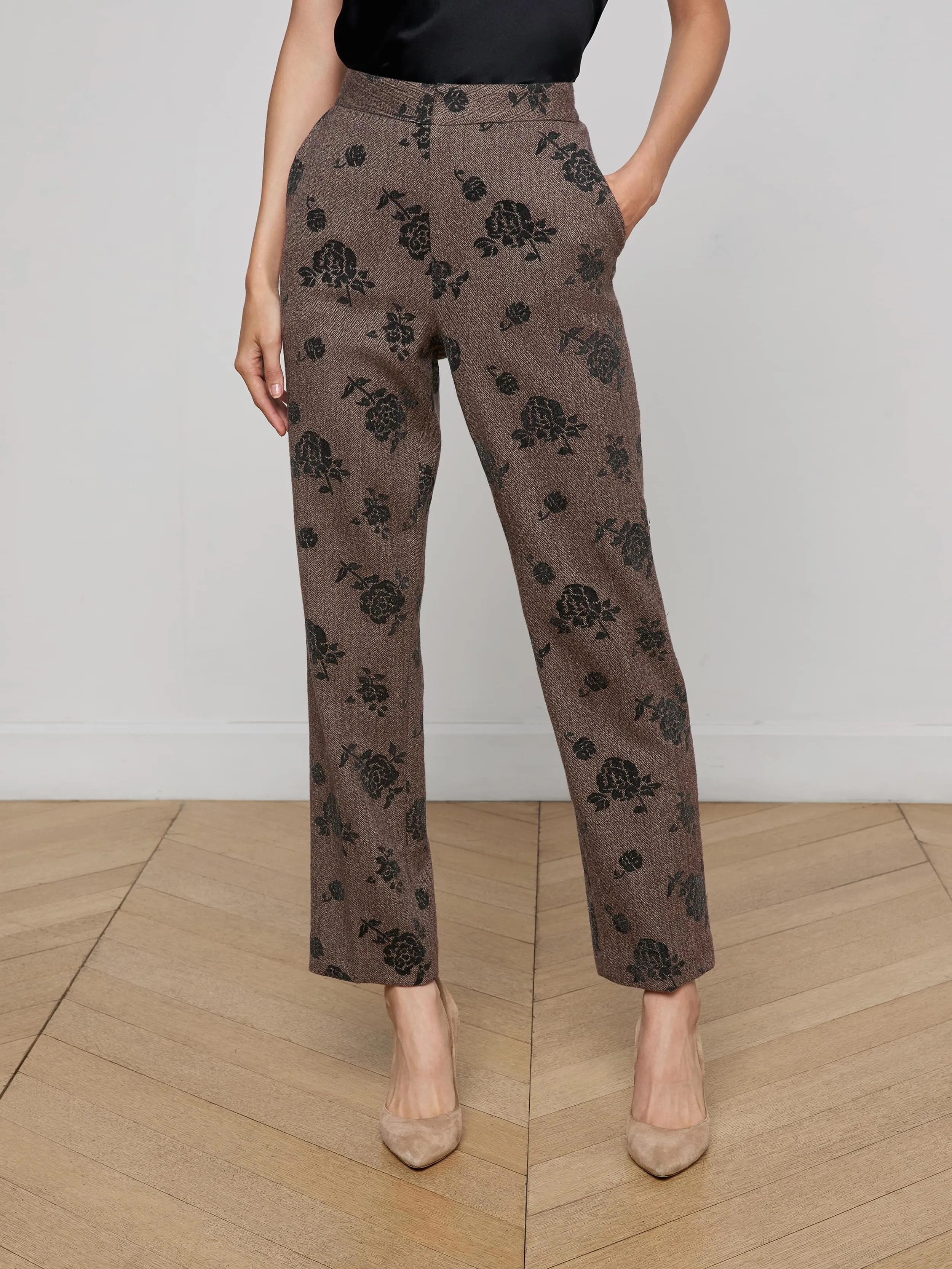 Rebel Flocked Trouser sold by L'AGENCE product image thumbnail 3