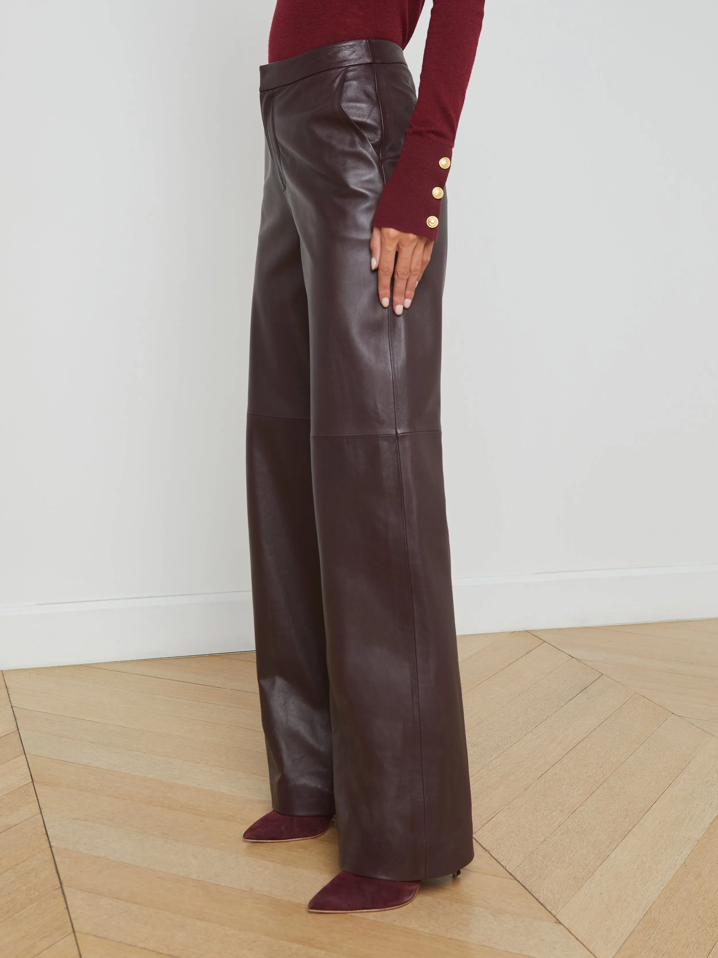 Livvy Leather Trouser sold by L'AGENCE product image thumbnail 3