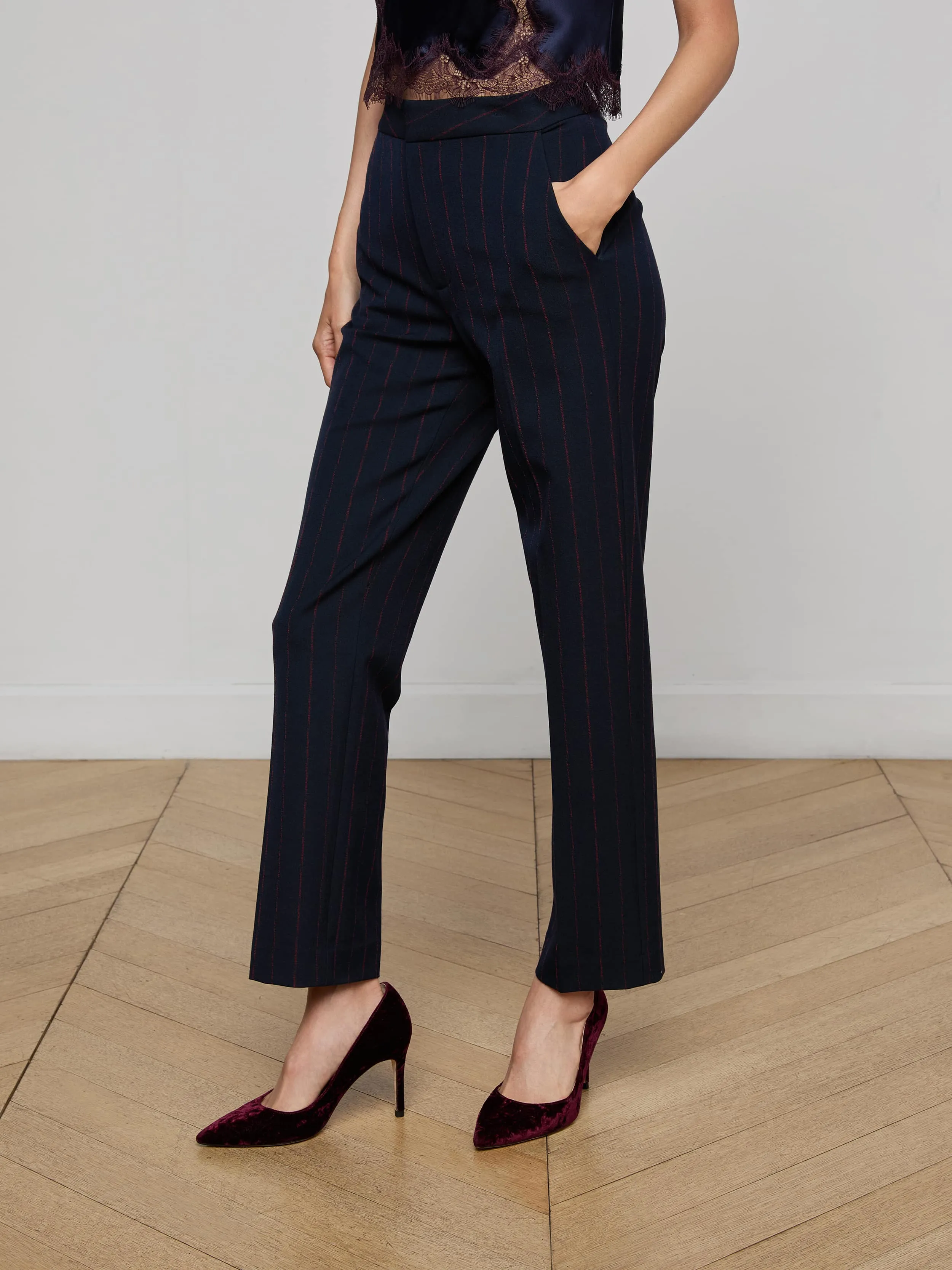 Rebel Pinstriped Trouser sold by L'AGENCE product image thumbnail 4