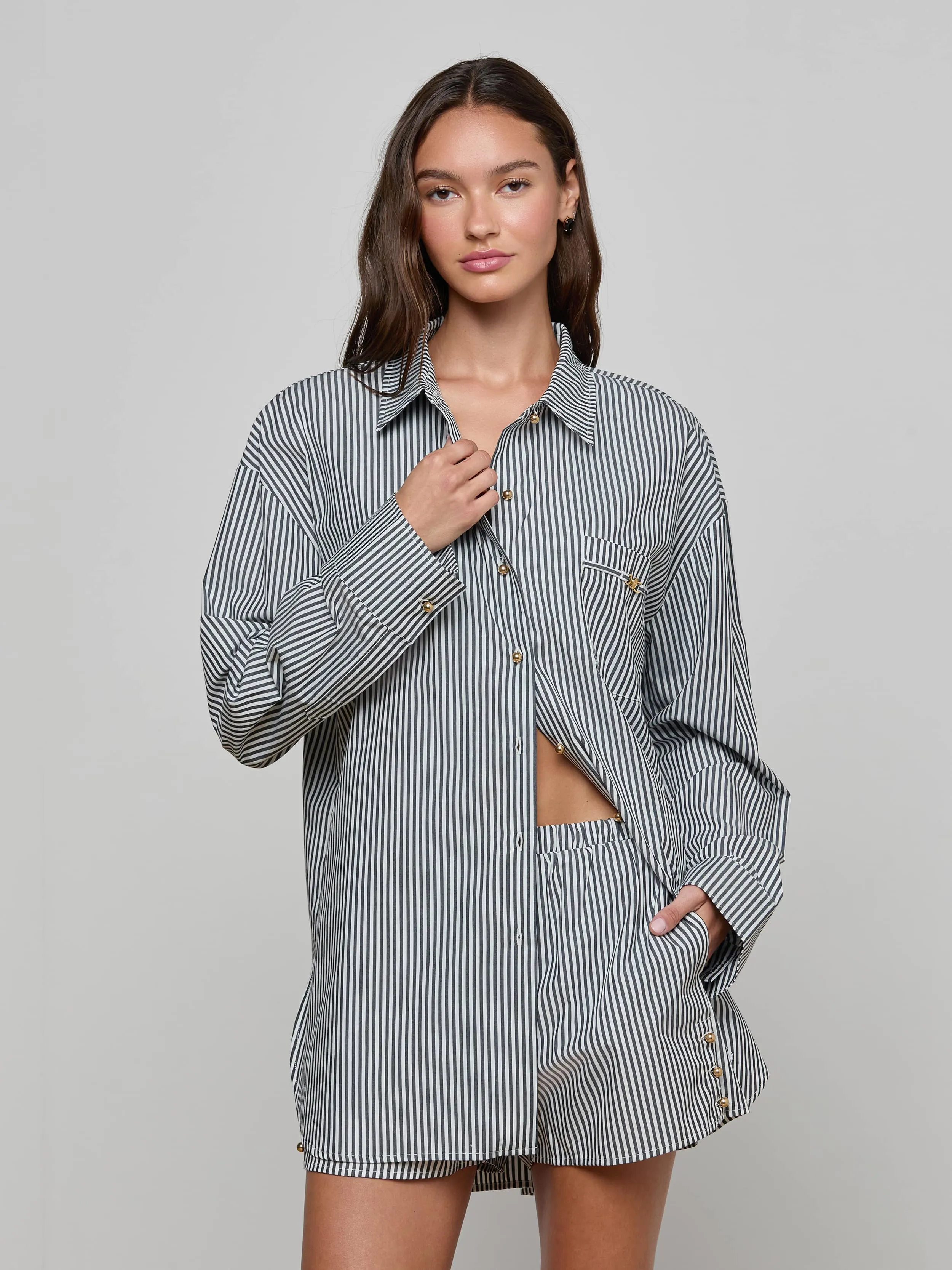 Lorena Cover-Up Shirt sold by L'AGENCE