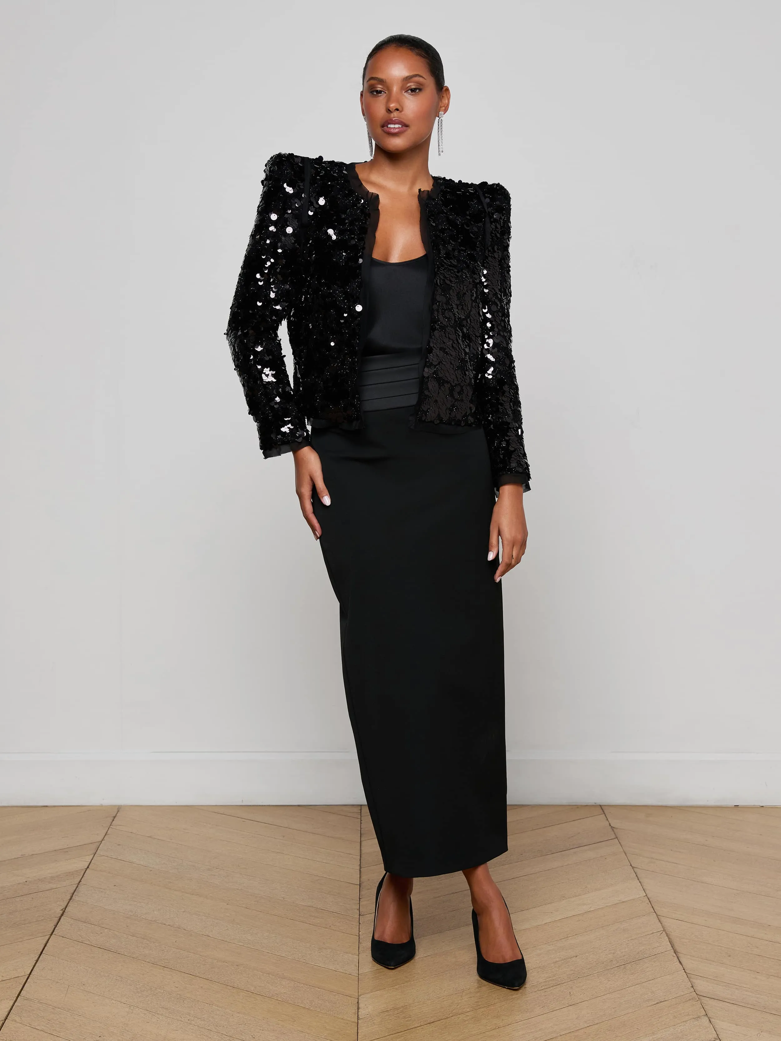 Shai Paillette Jacket sold by L'AGENCE product image thumbnail 3