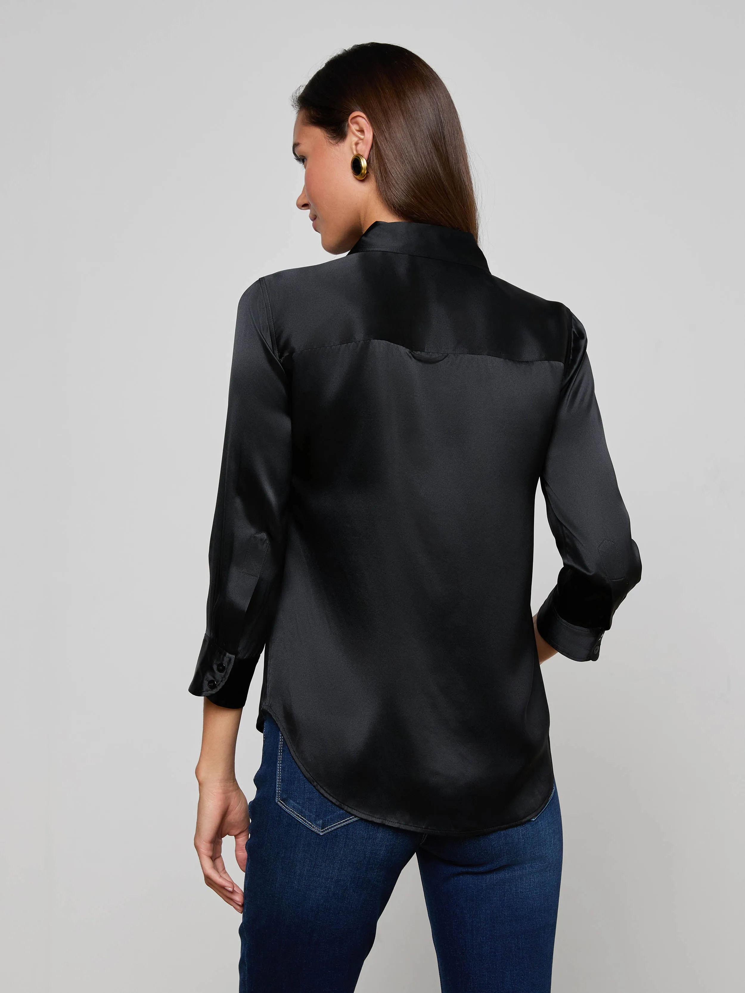 Dani Silk Blouse sold by L'AGENCE product image thumbnail 4