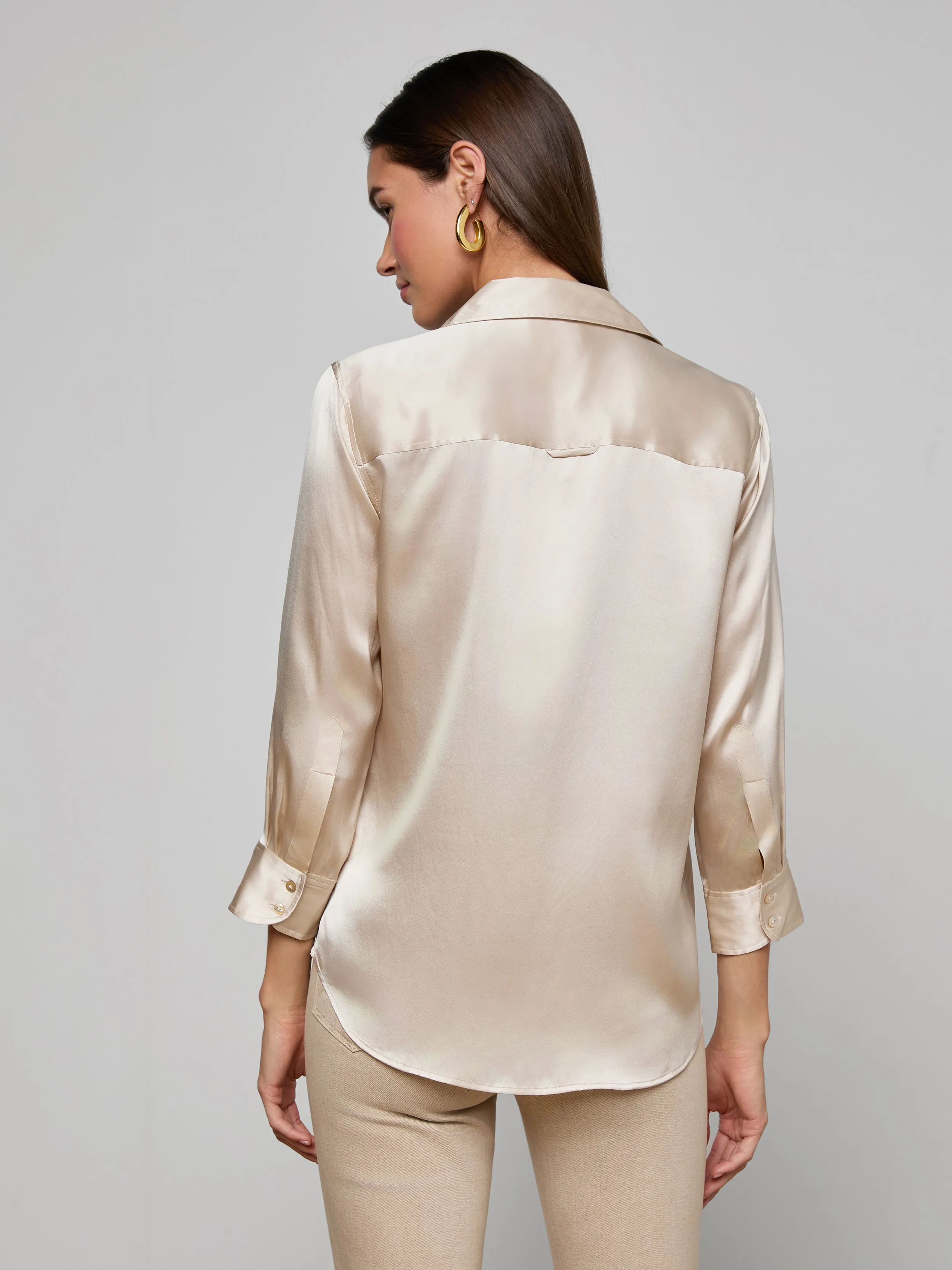 Dani Silk Blouse sold by L'AGENCE product image thumbnail 5