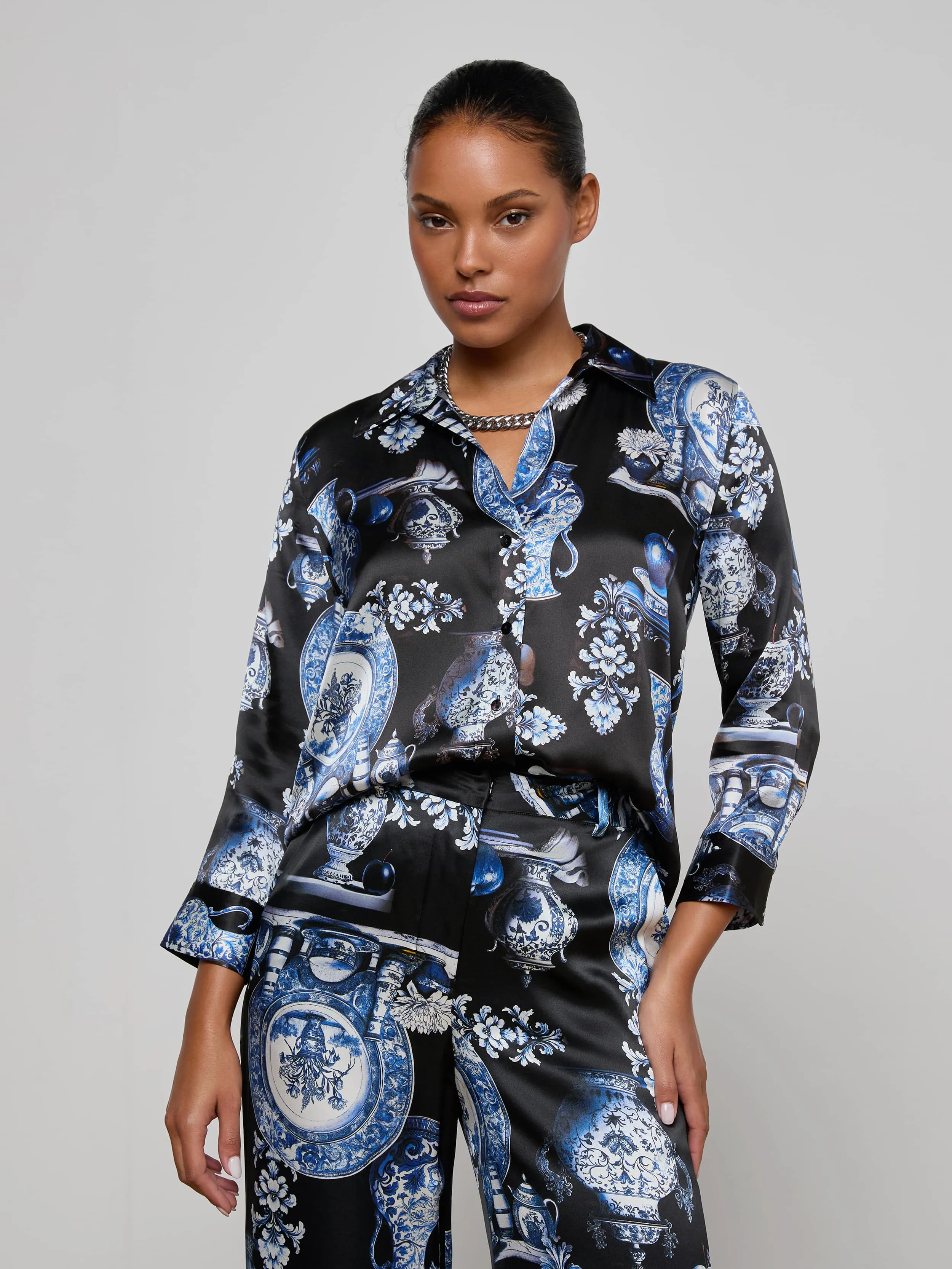 Dani Silk Blouse sold by L'AGENCE product image thumbnail 2