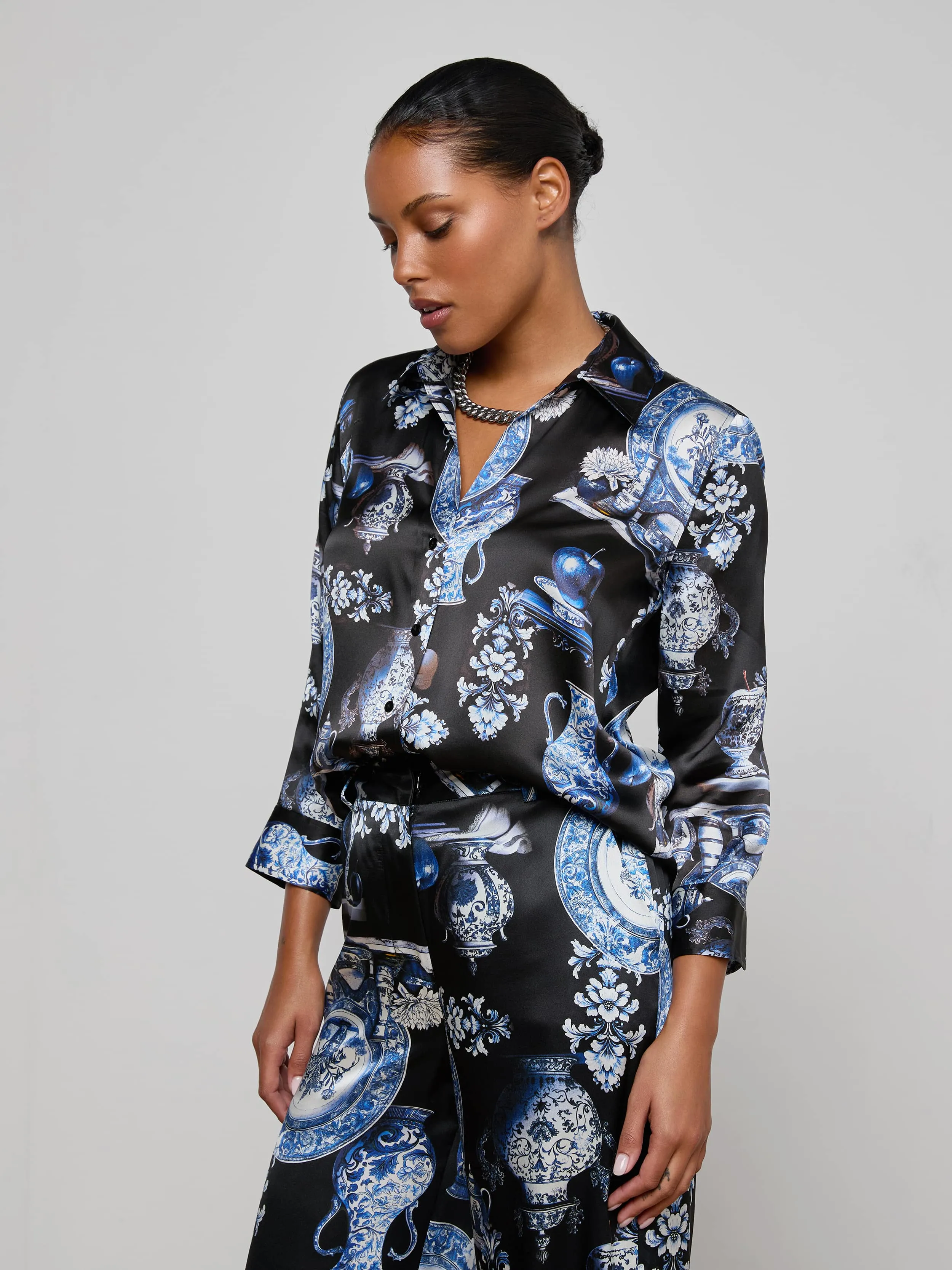 Dani Silk Blouse sold by L'AGENCE product image thumbnail 3