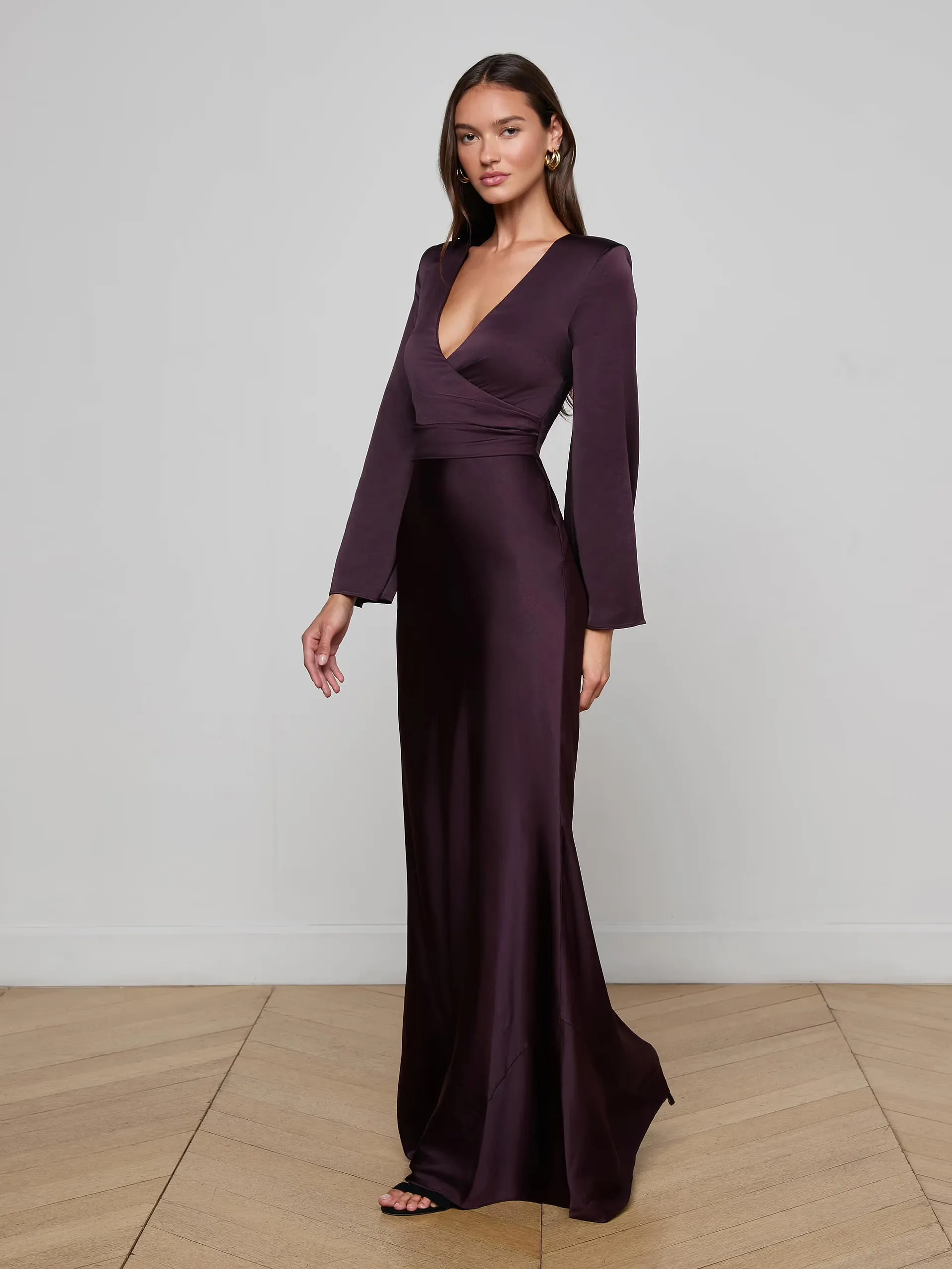 Manon Satin Gown sold by L'AGENCE product image thumbnail 2