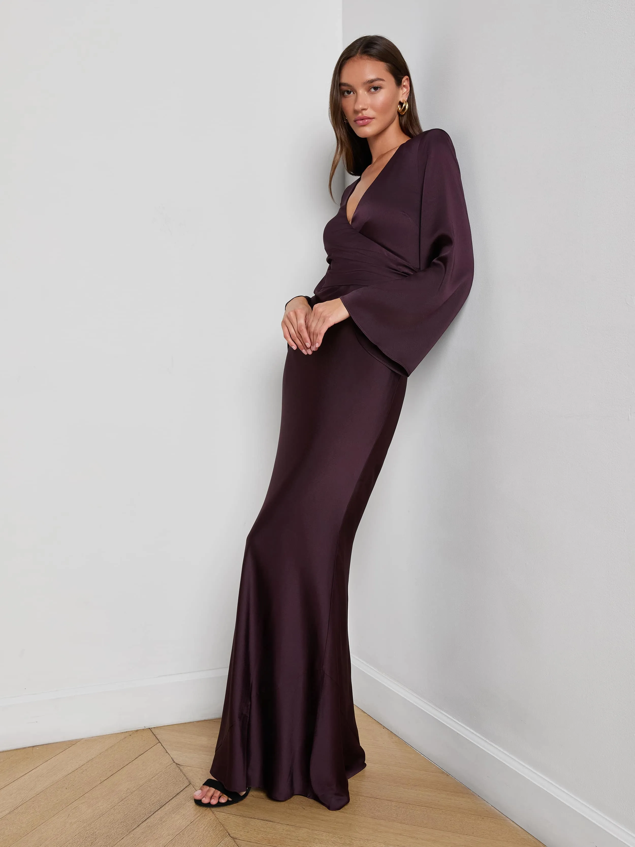 Manon Satin Gown sold by L'AGENCE product image thumbnail 5