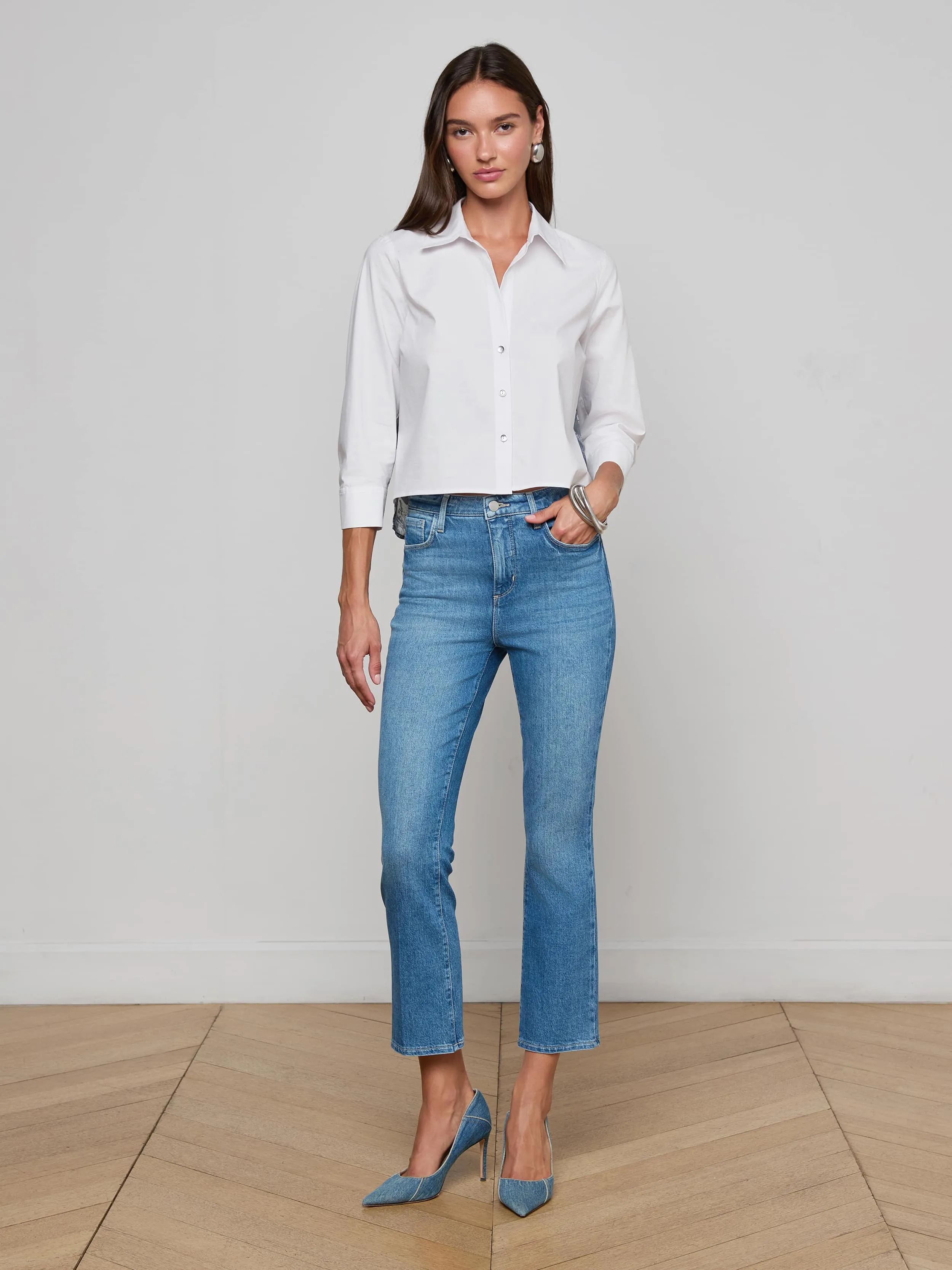 Fawn Panther Print Shirt sold by L'AGENCE product image thumbnail 3