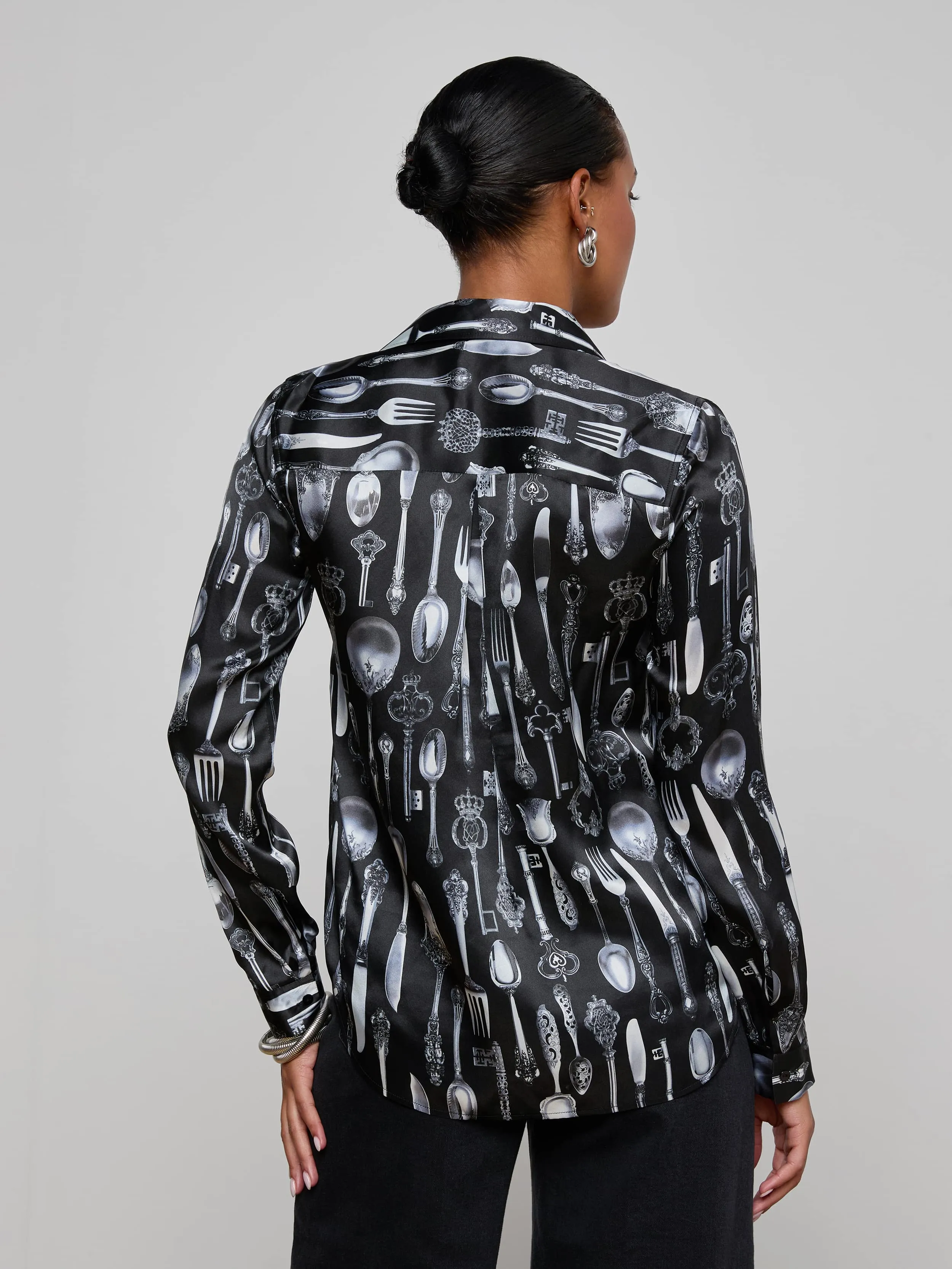 Tyler Silk Blouse sold by L'AGENCE product image thumbnail 4