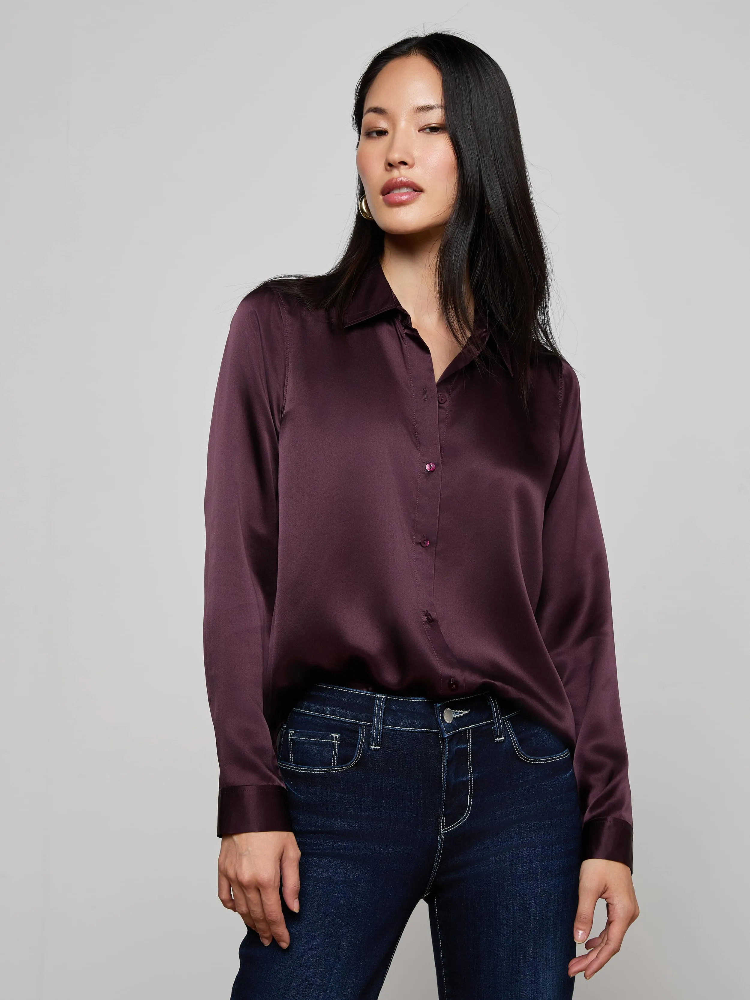 Tyler Silk Blouse sold by L'AGENCE product image thumbnail 3