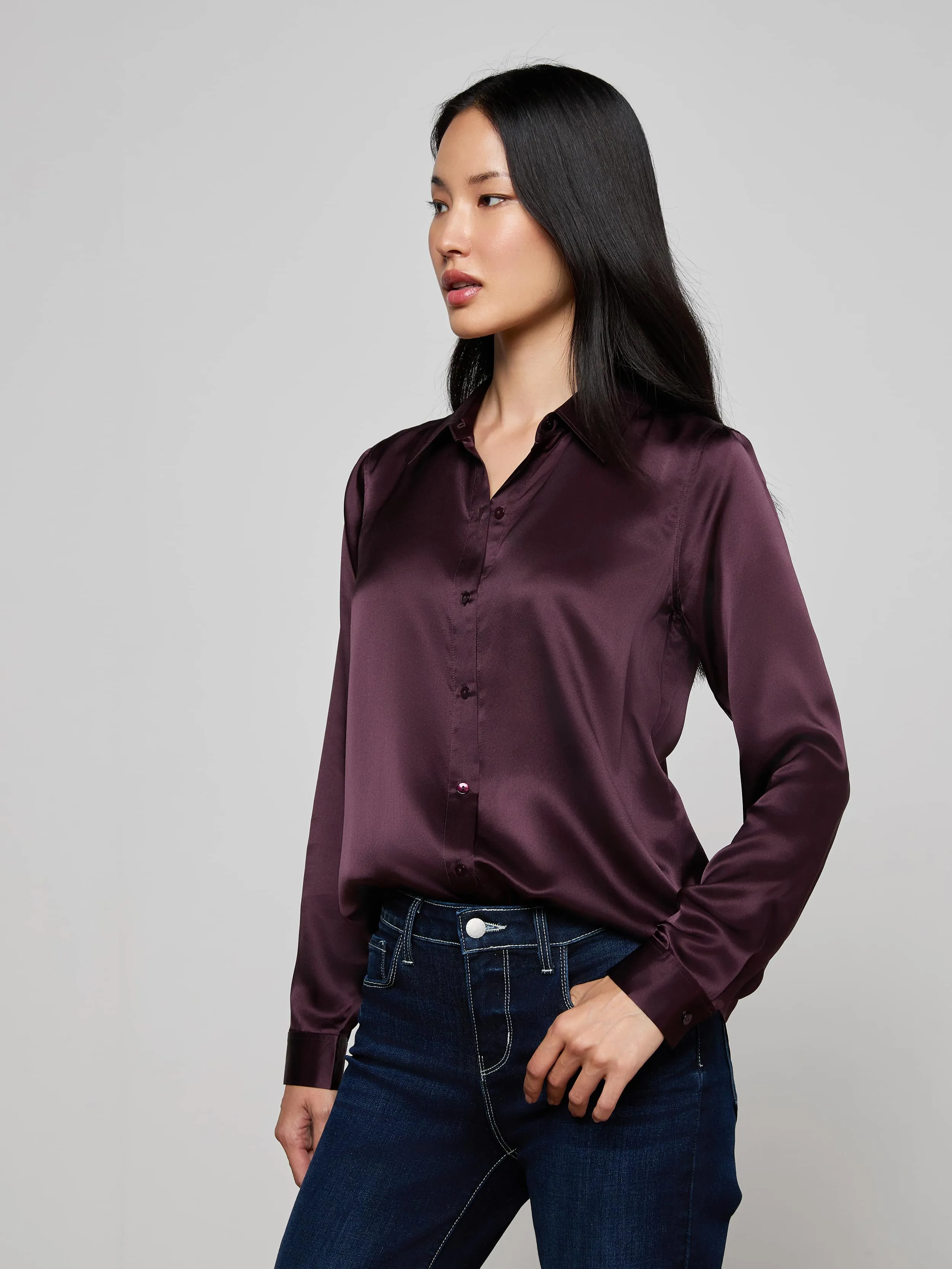 Tyler Silk Blouse sold by L'AGENCE product image thumbnail 2
